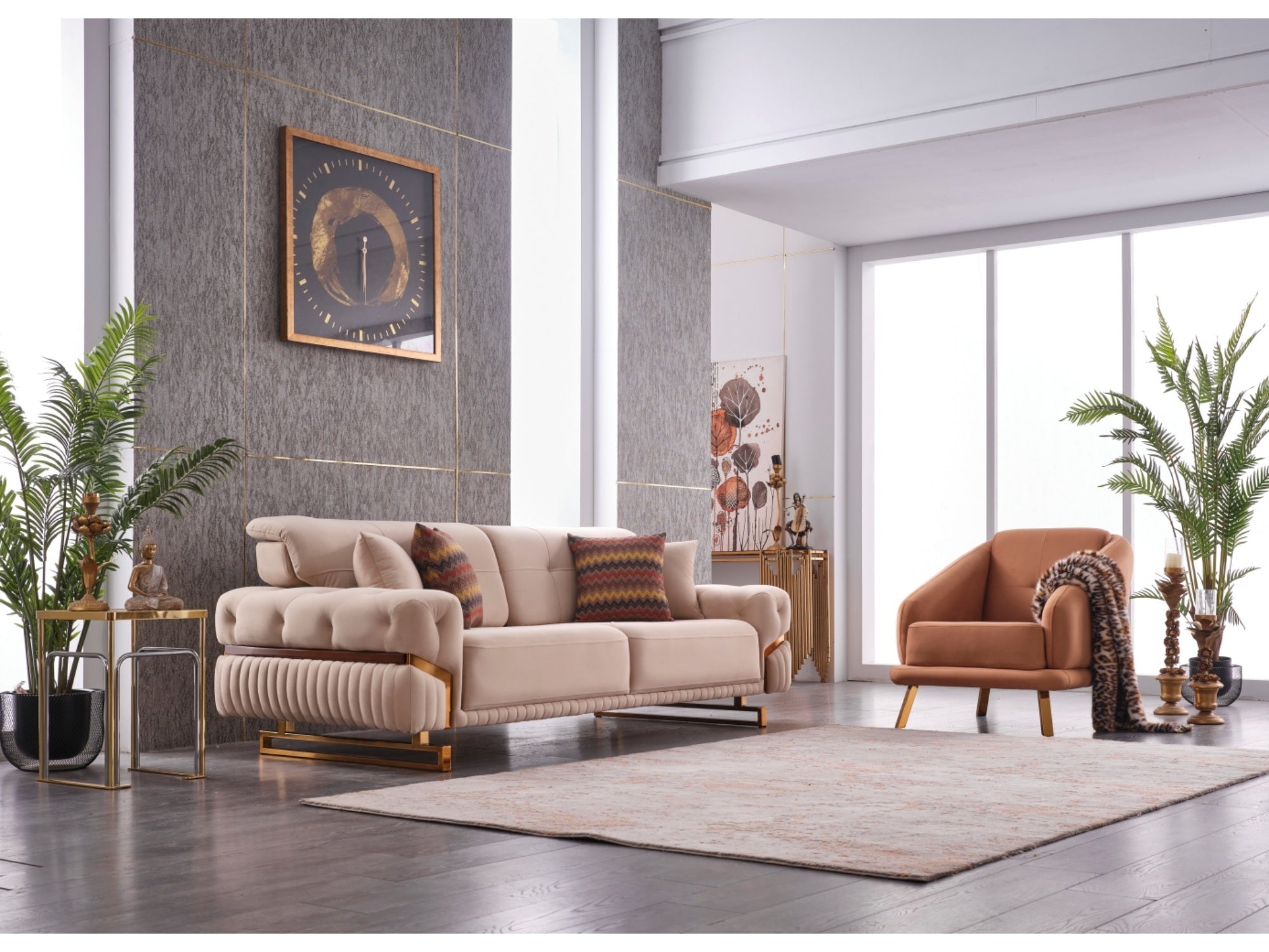 Prada Convertible Livingroom Set (2 Sofa & 2 Chair)