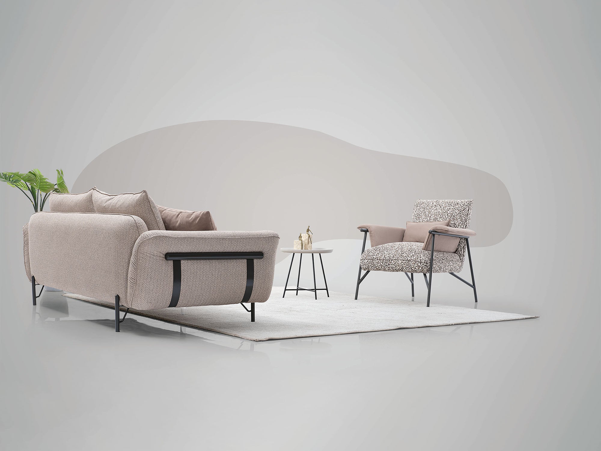 Prada Convertible Livingroom Set (2 Sofa & 2 Chair)