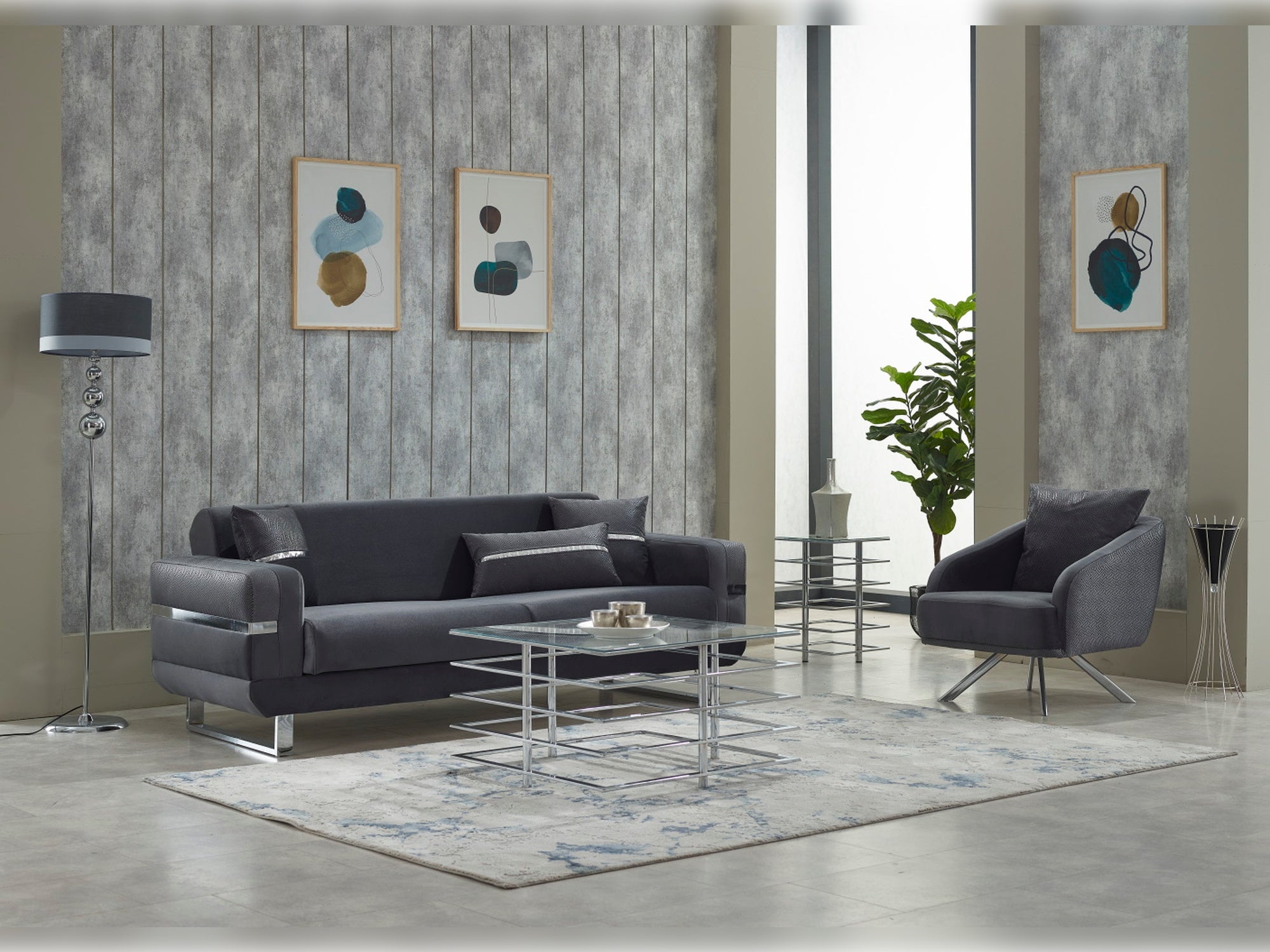 Prestij Convertible Livingroom Set (2 Sofa & 2 Chair)