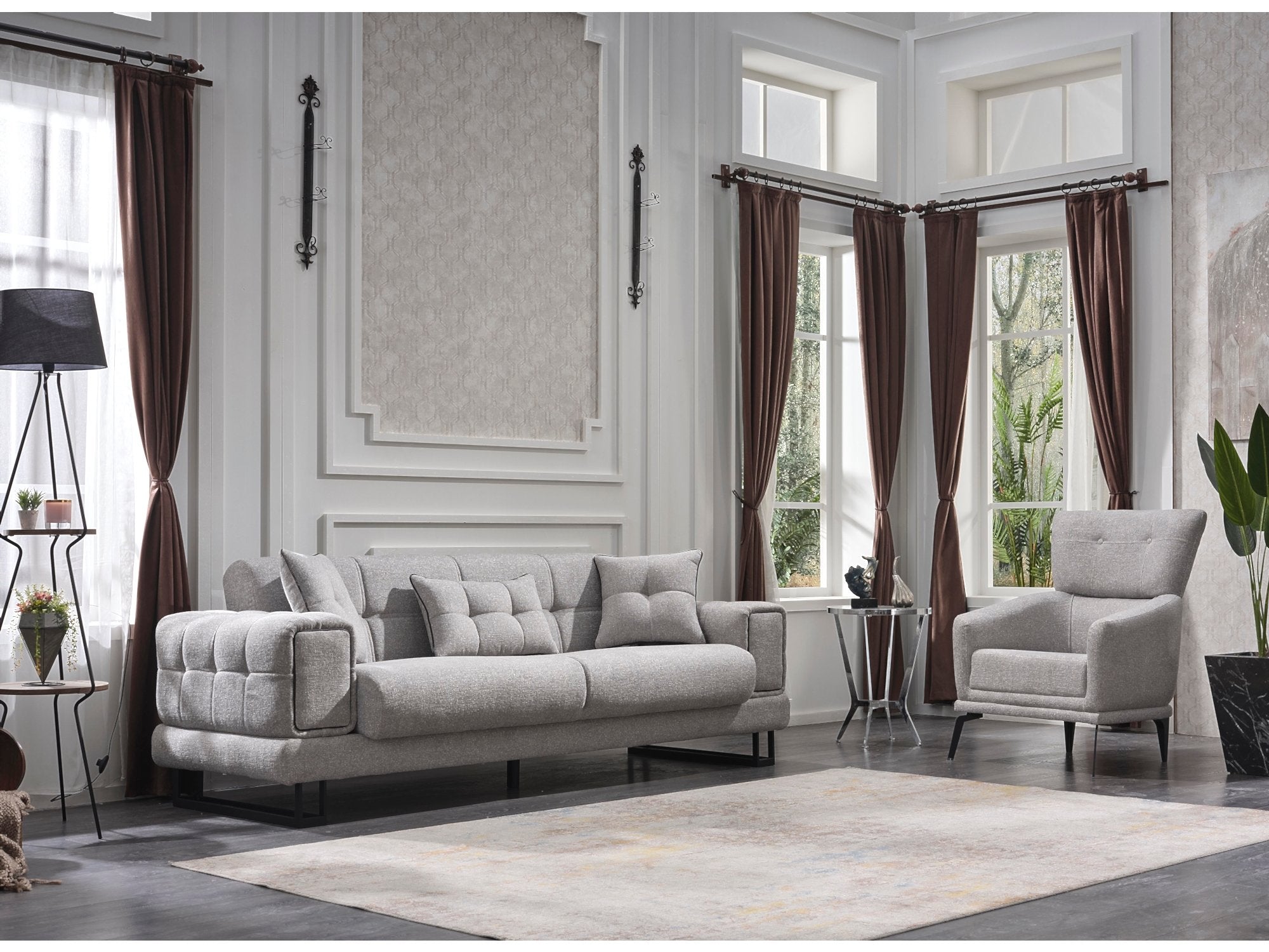 Rose Convertible Livingroom Set (2 Sofa & 2 Chair)