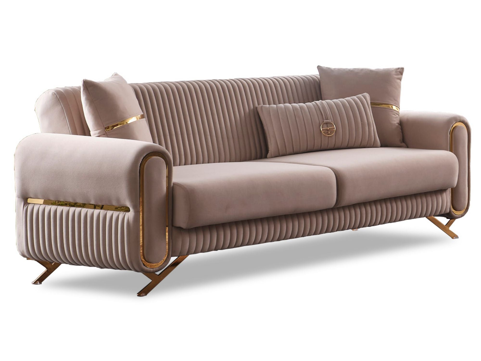 Royal Convertible Livingroom Set (2 Sofa & 2 Chair) Beige