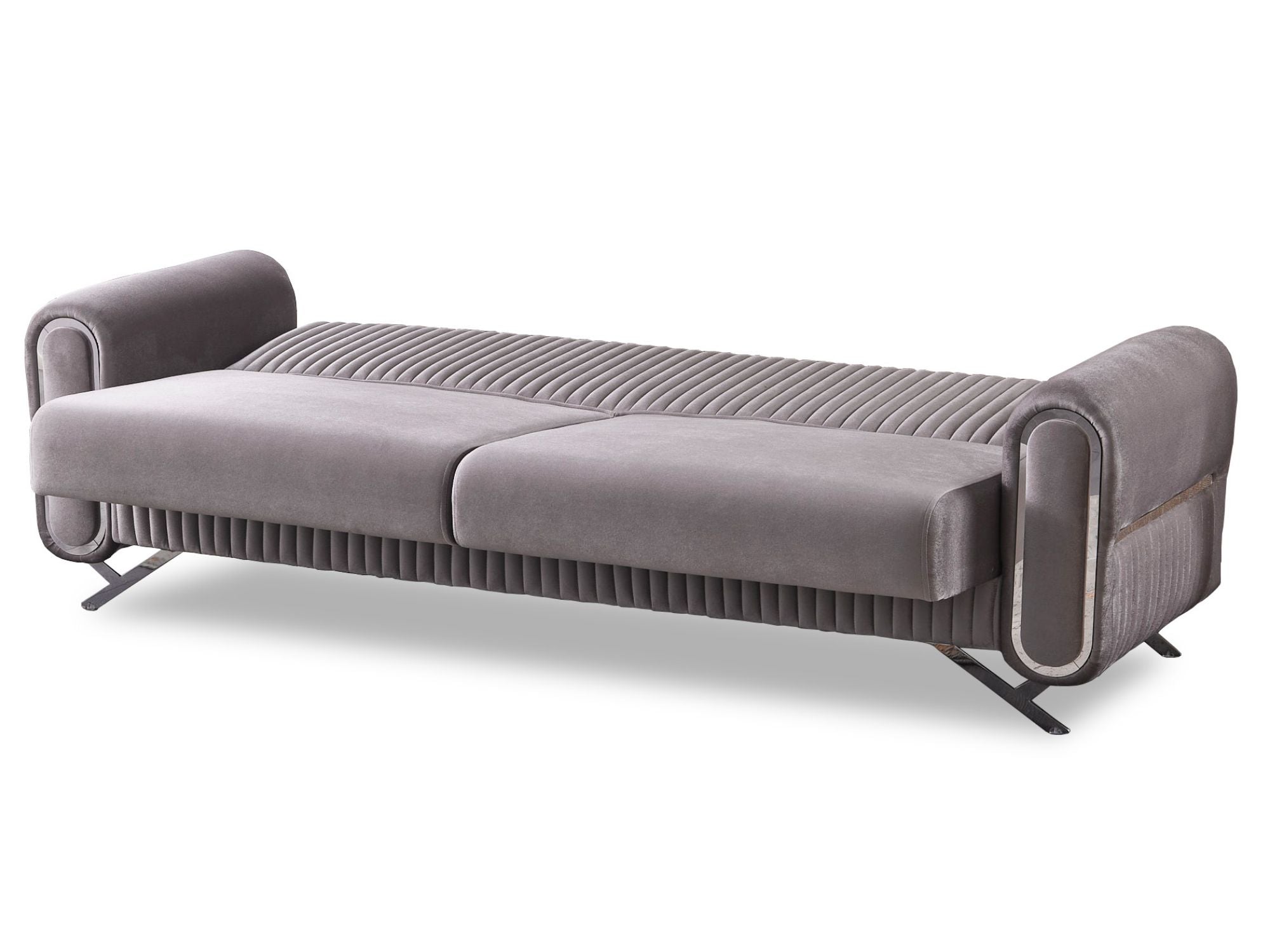 Royal Convertible Livingroom Set (2 Sofa & 2 Chair) Light Grey