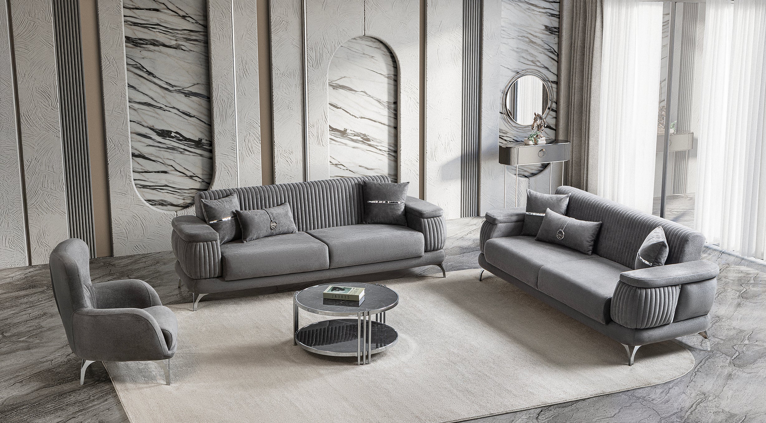 Resital 3-pieces (Sofa & Loveseat & Chair) Livingroom Set
