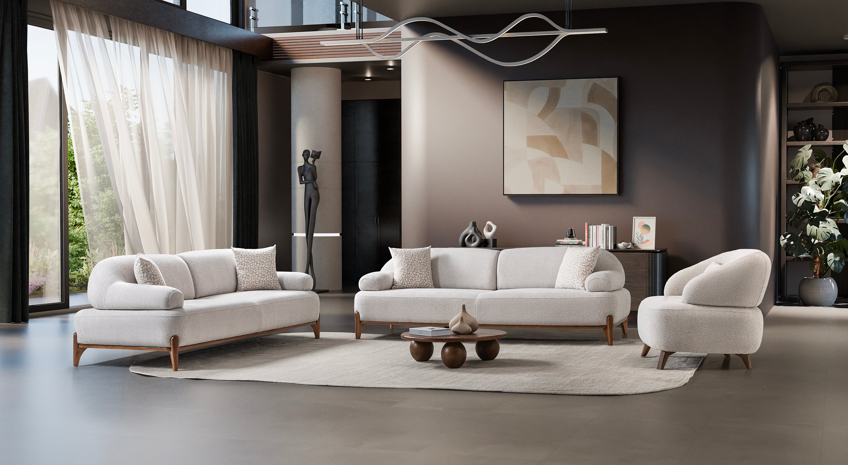 Pablo 3-pieces (Sofa & Loveseat & Chair) Livingroom Set