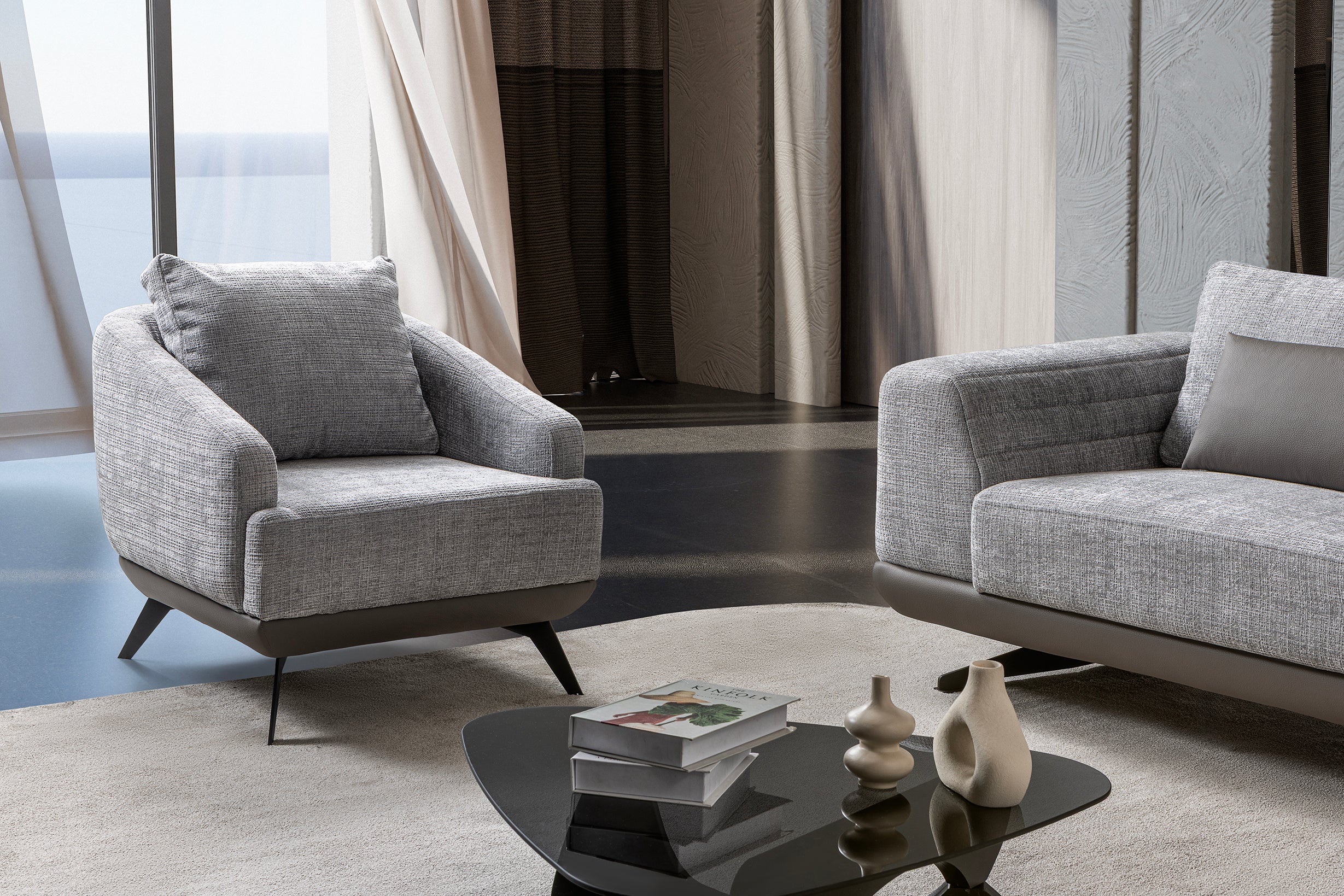 Milano 3-pieces (Sofa & Loveseat & Chair) Livingroom Set