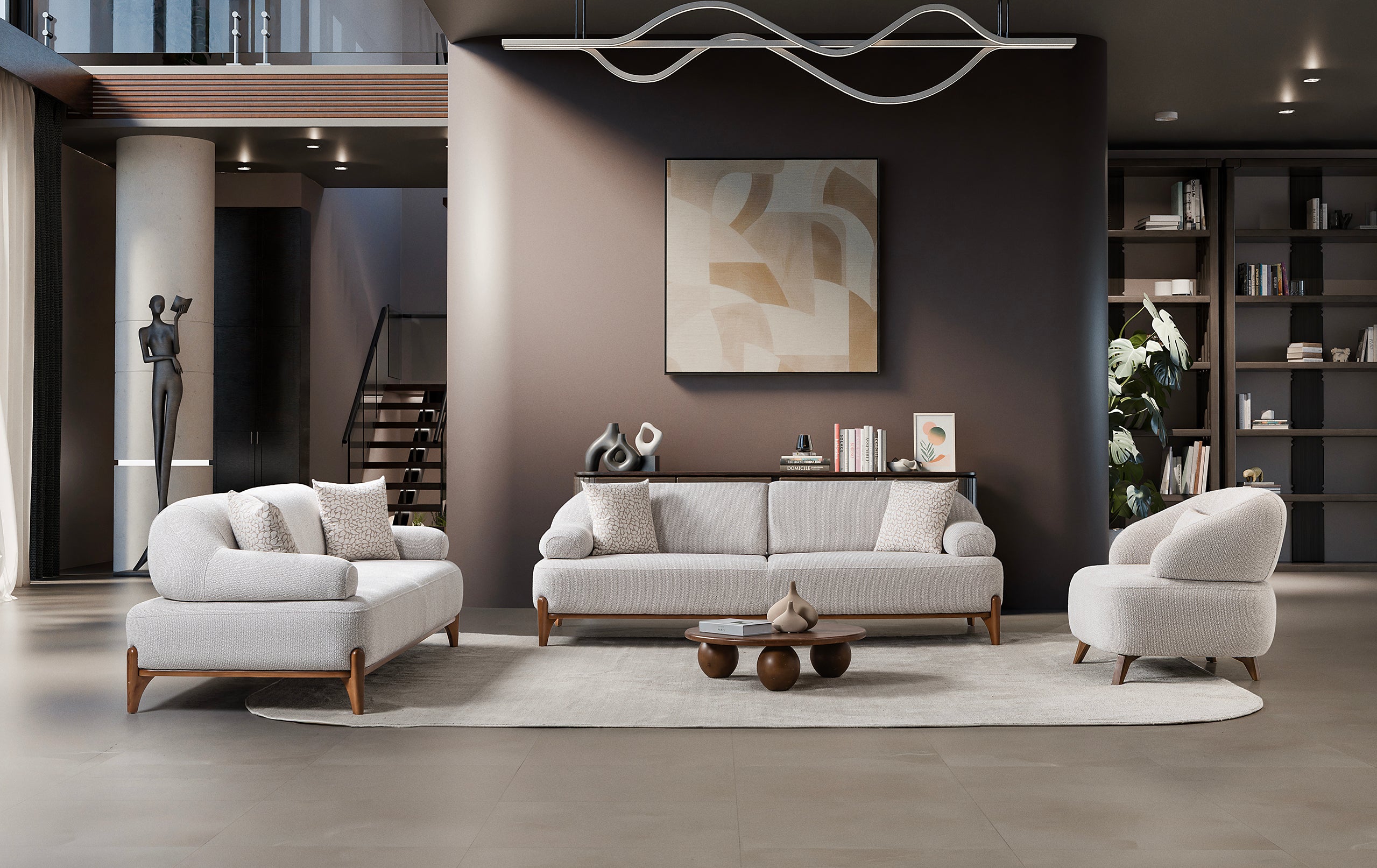 Pablo 3-pieces (Sofa & Loveseat & Chair) Livingroom Set