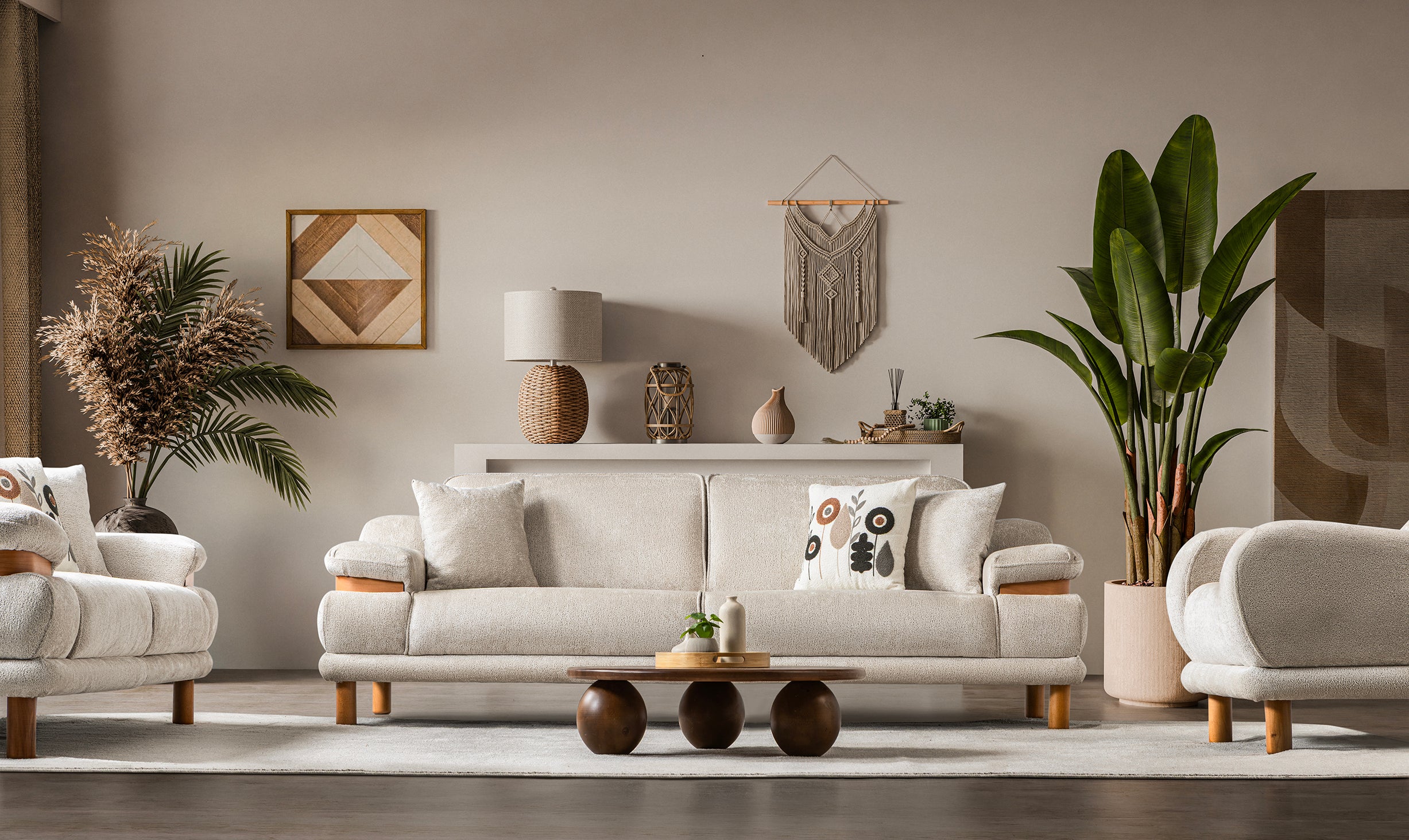 Latte Convertible Sofa