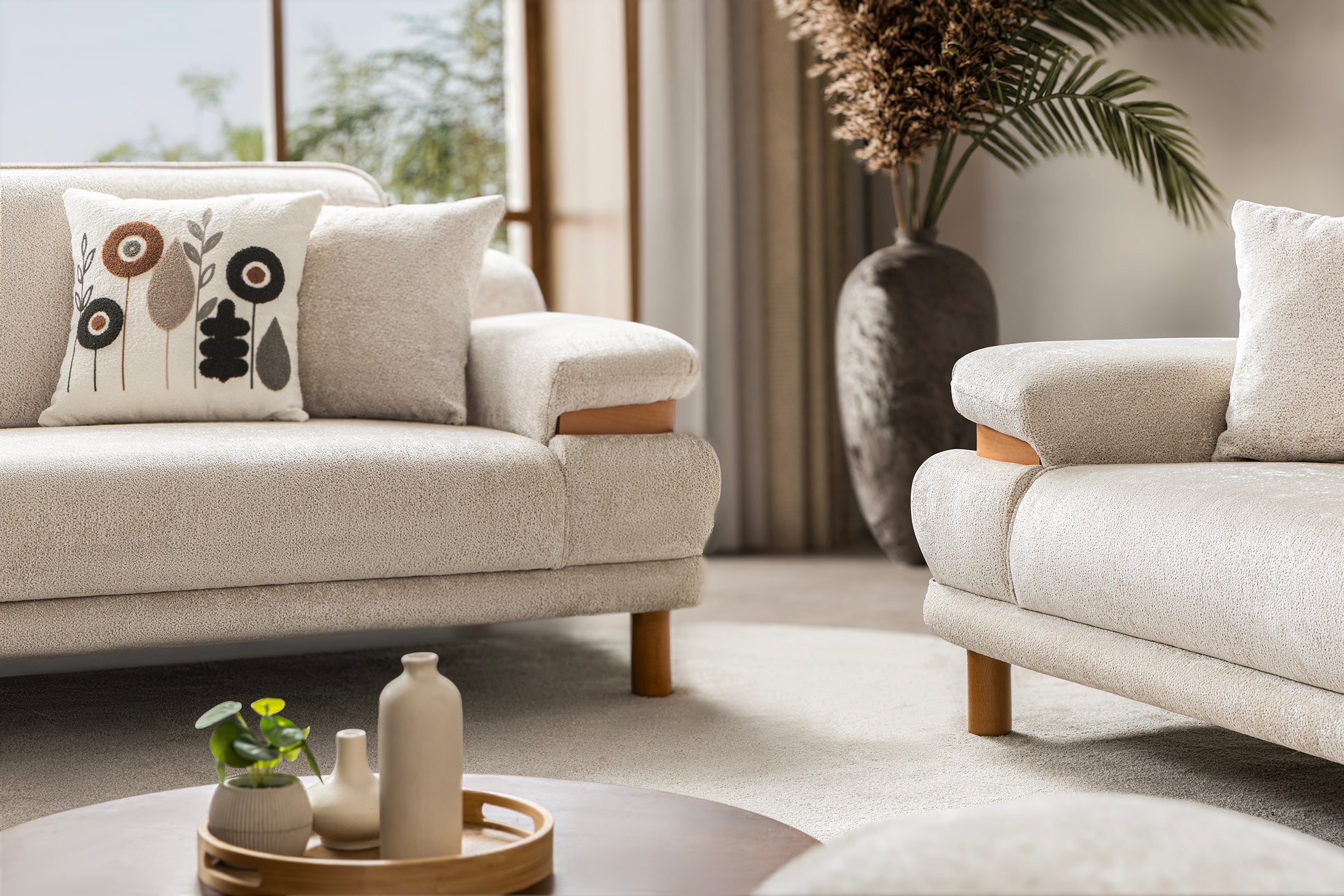 Latte Convertible Sofa