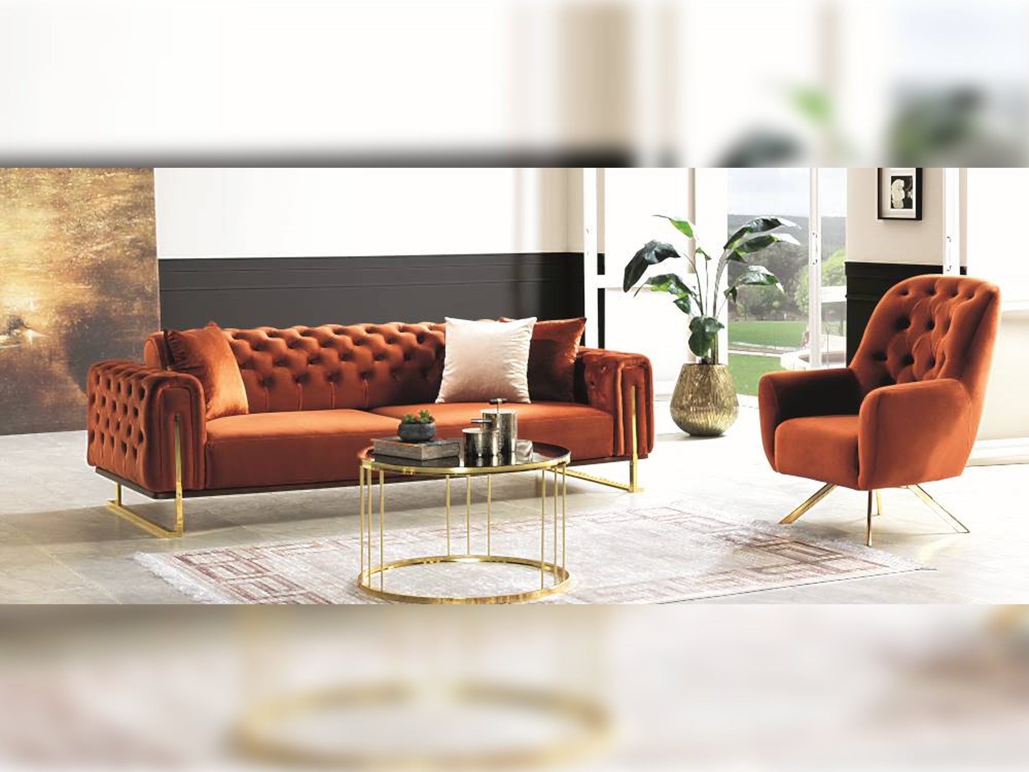 Sahra Convertible Livingroom Set (2 Sofa & 2 Chair)