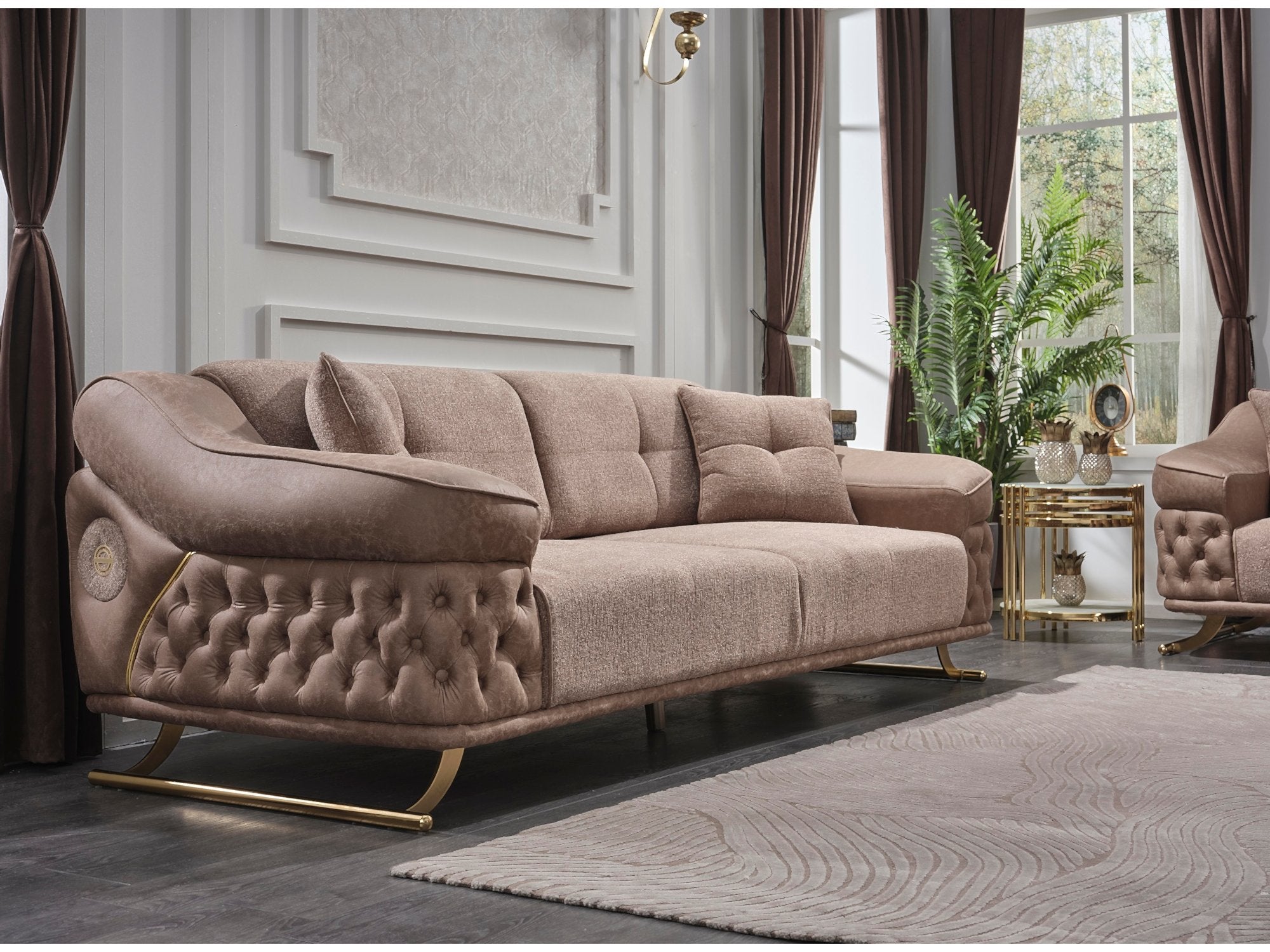 Saiss Convertible Livingroom Set (2 Sofa & 2 Chair)