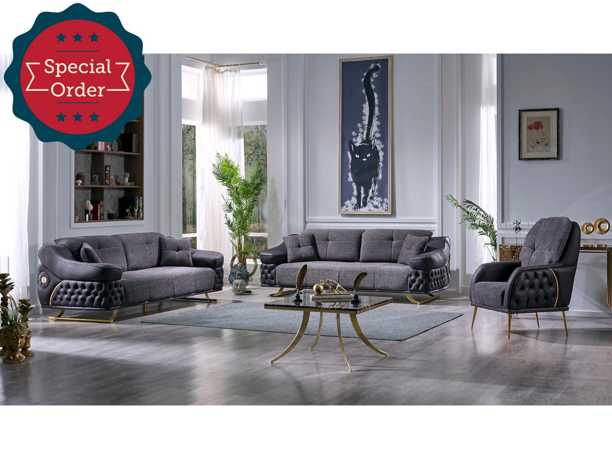 Saiss Convertible Livingroom Set (2 Sofa & 2 Chair)