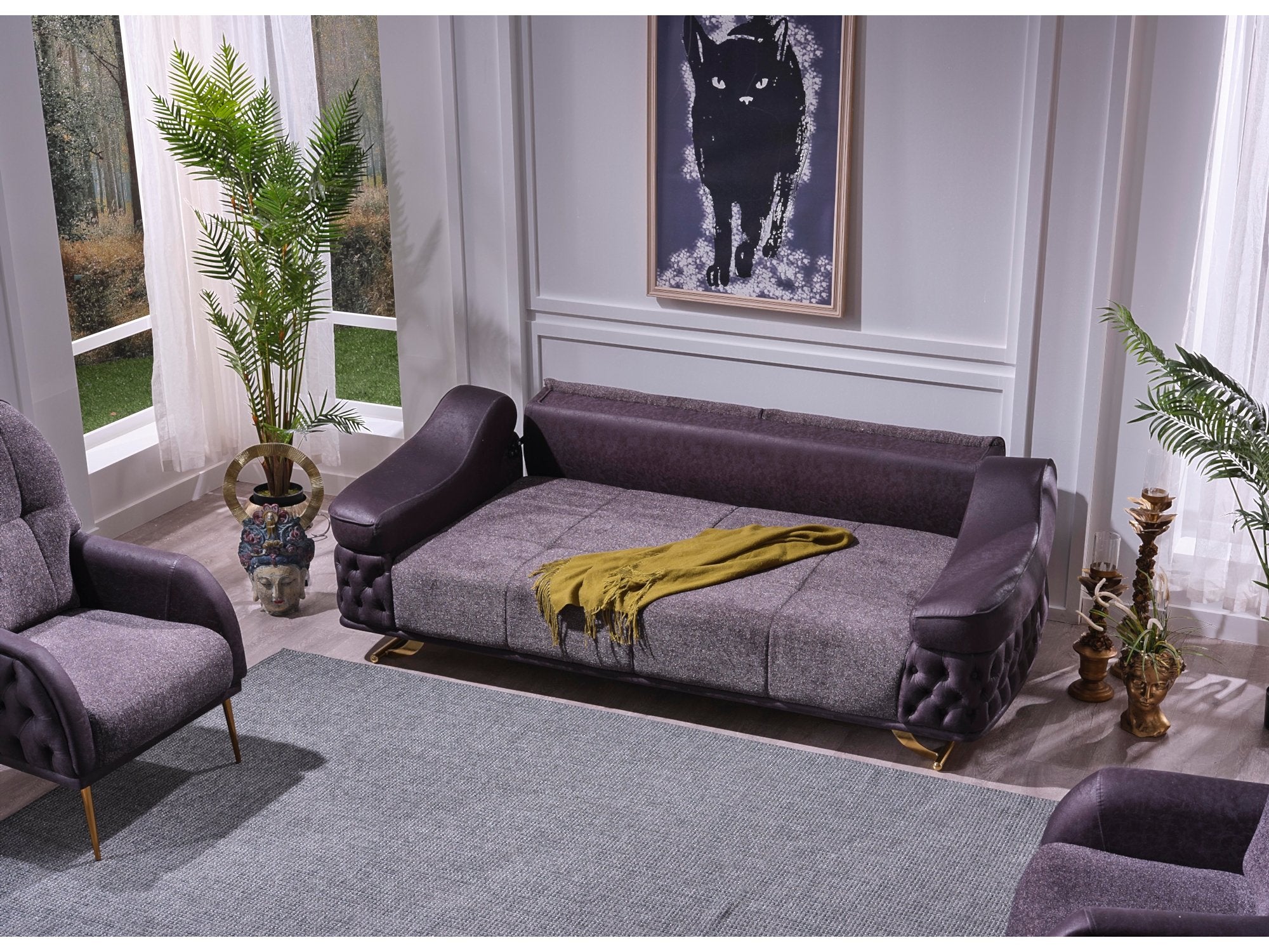 Saiss Convertible Livingroom Set (2 Sofa & 2 Chair)