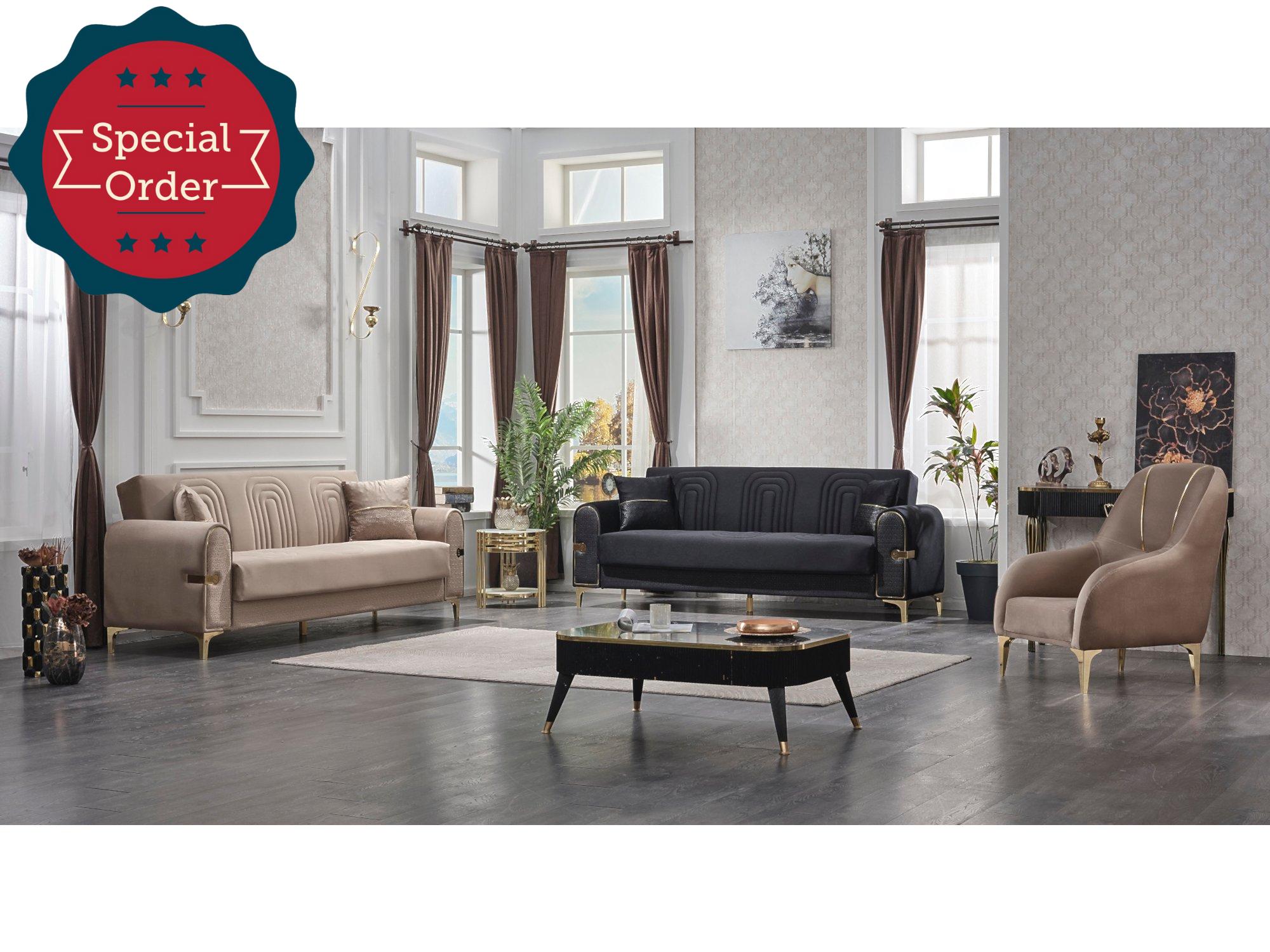 Siderno Convertible Livingroom Set (2 Sofa & 2 Chair)