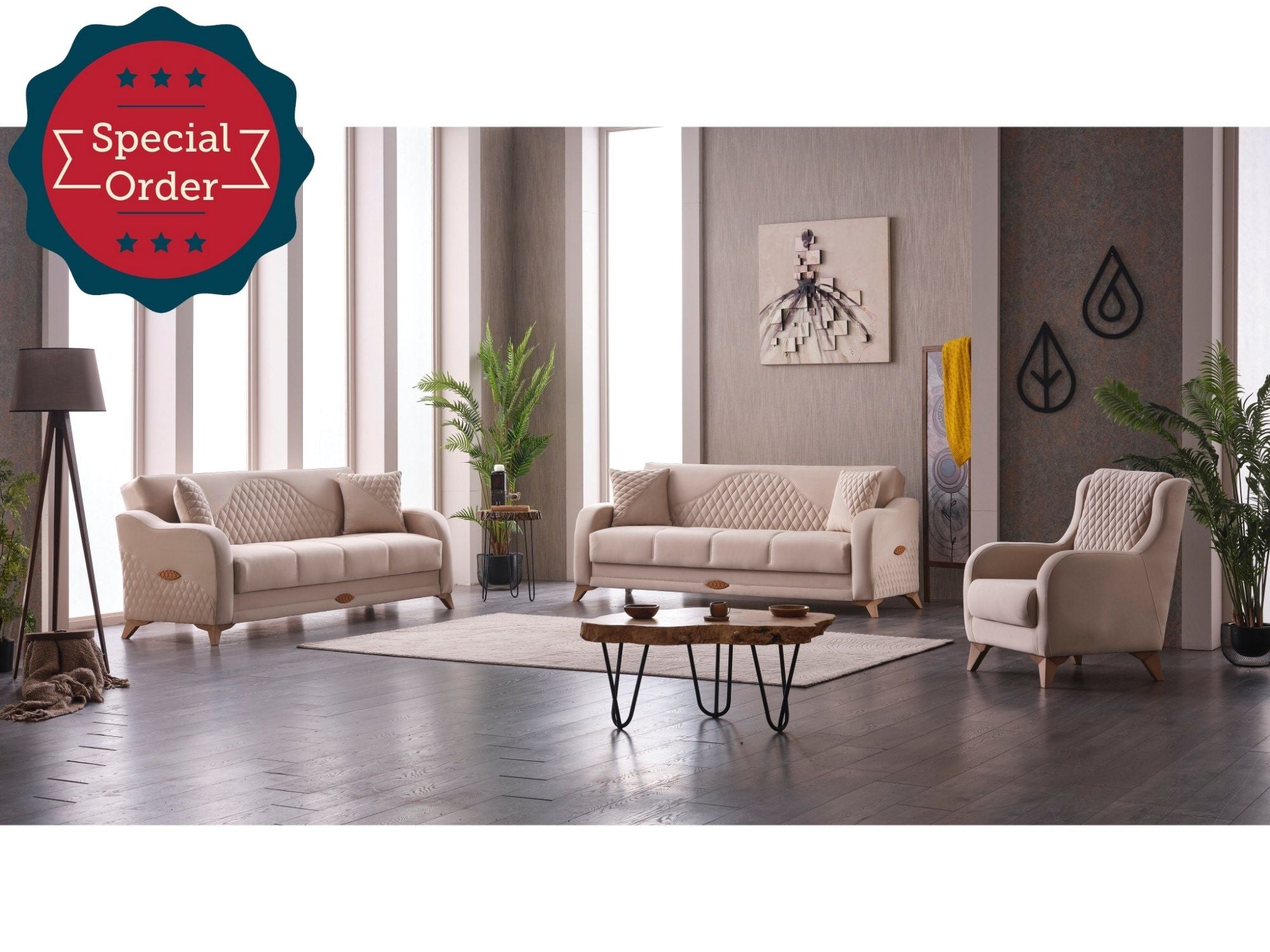 Smart Convertible Livingroom Set (2 Sofa & 2 Chair)