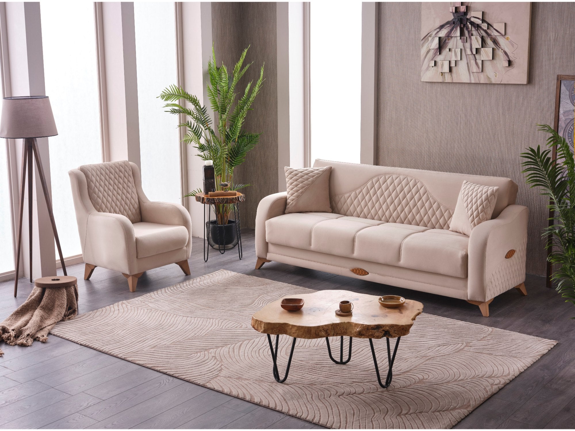 Smart Convertible Livingroom Set (2 Sofa & 2 Chair)