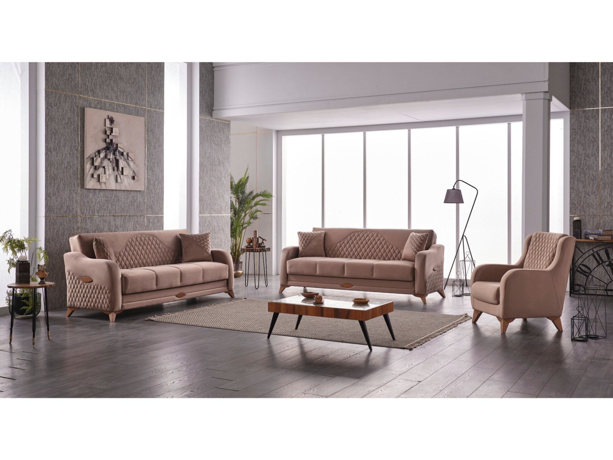 Smart Convertible Livingroom Set (2 Sofa & 2 Chair)