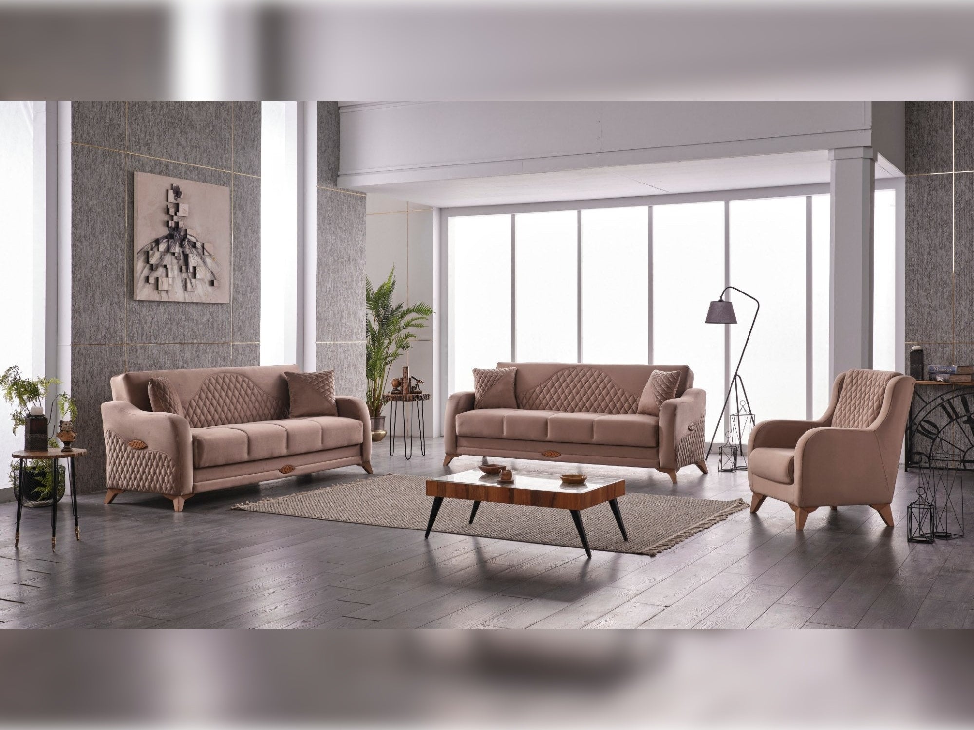 Smart Convertible Livingroom Set (2 Sofa & 2 Chair)