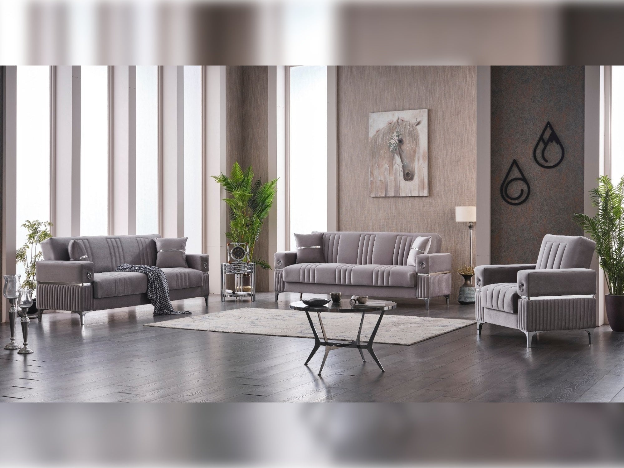 Tilda Convertible Livingroom Set (2 Sofa & 2 Chair)