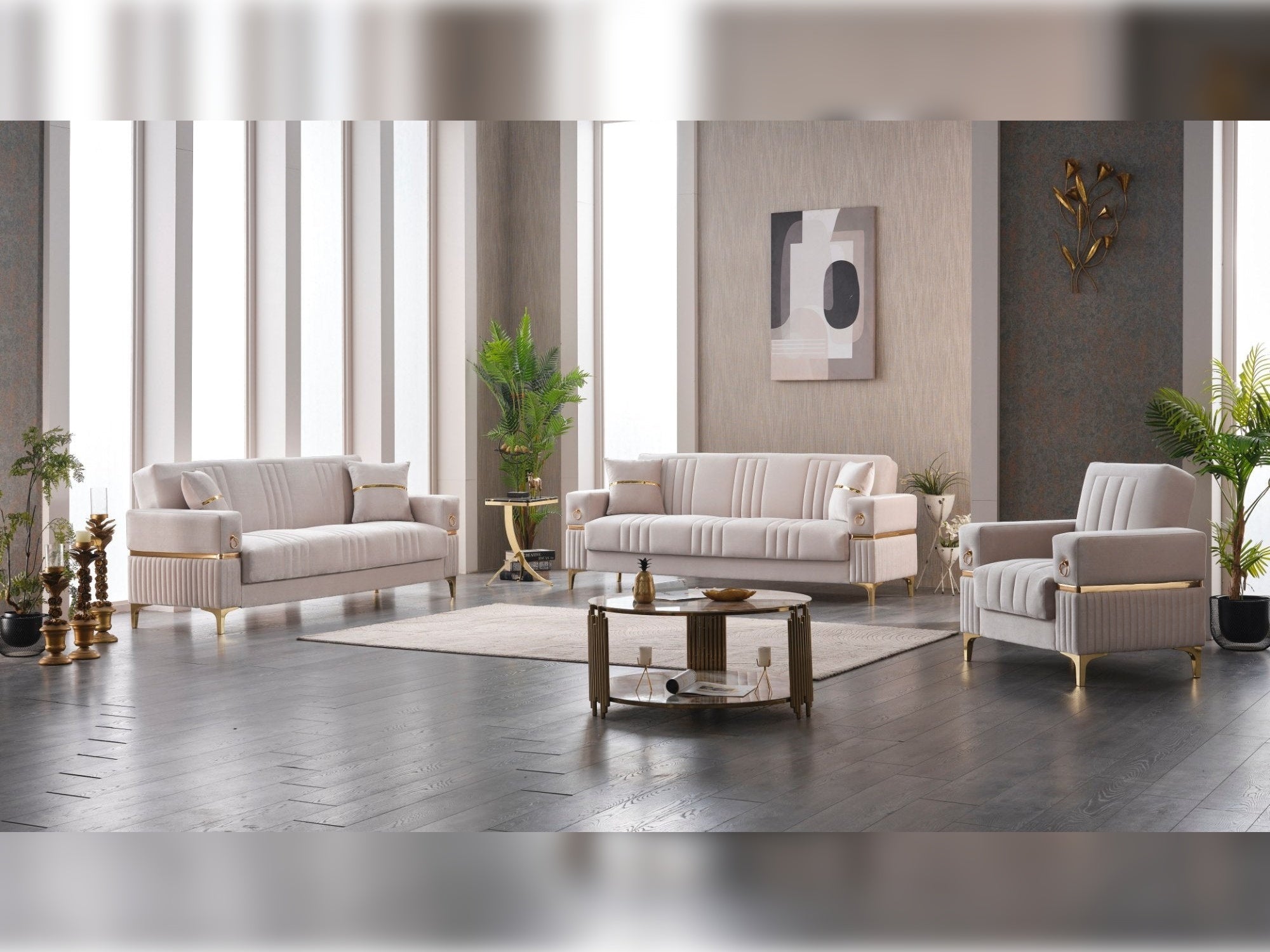 Tilda Convertible Livingroom Set (2 Sofa & 2 Chair)