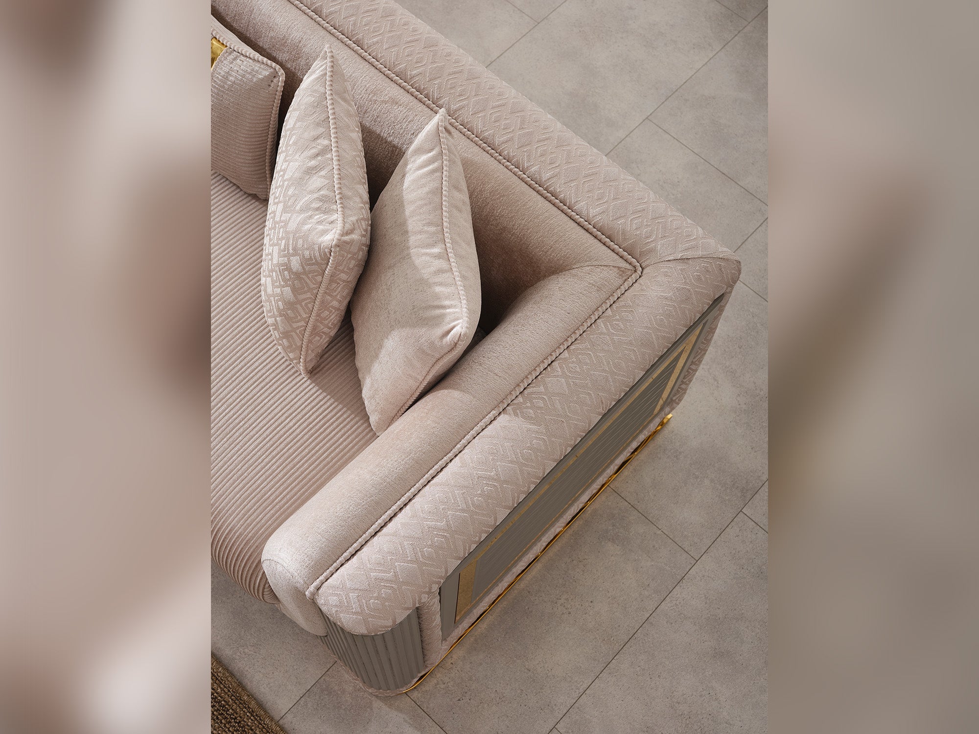 Valentino Stationary Sofa Beige