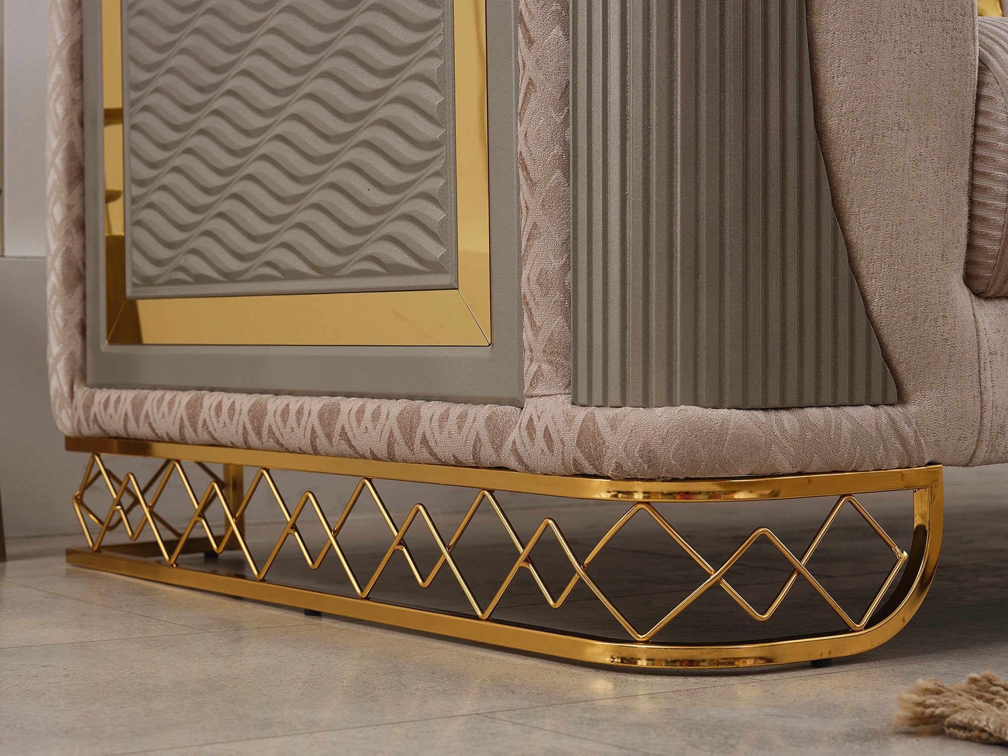 Valentino Stationary Sofa Beige