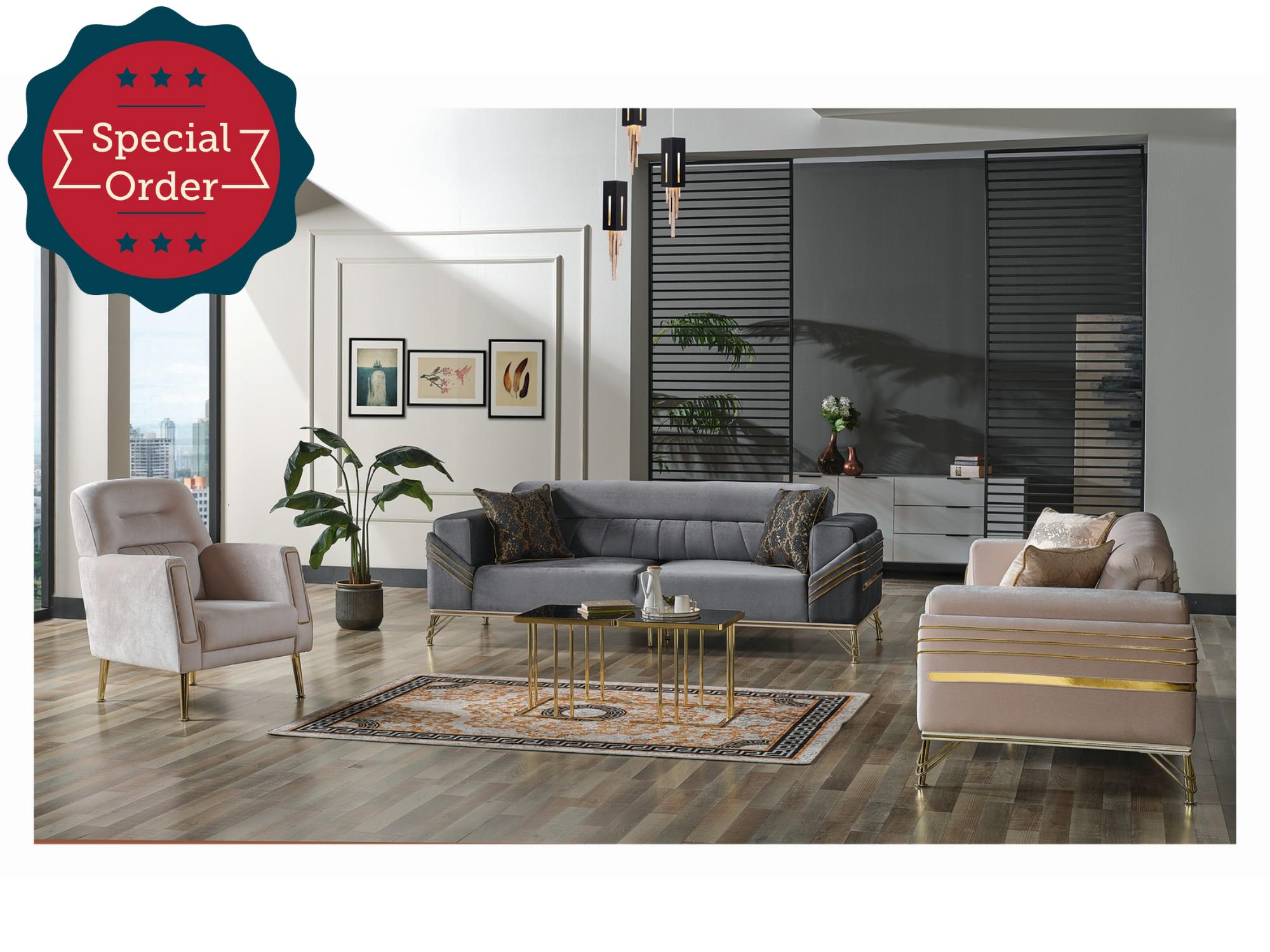 Vega Convertible Livingroom Set (2 Sofa & 2 Chair)