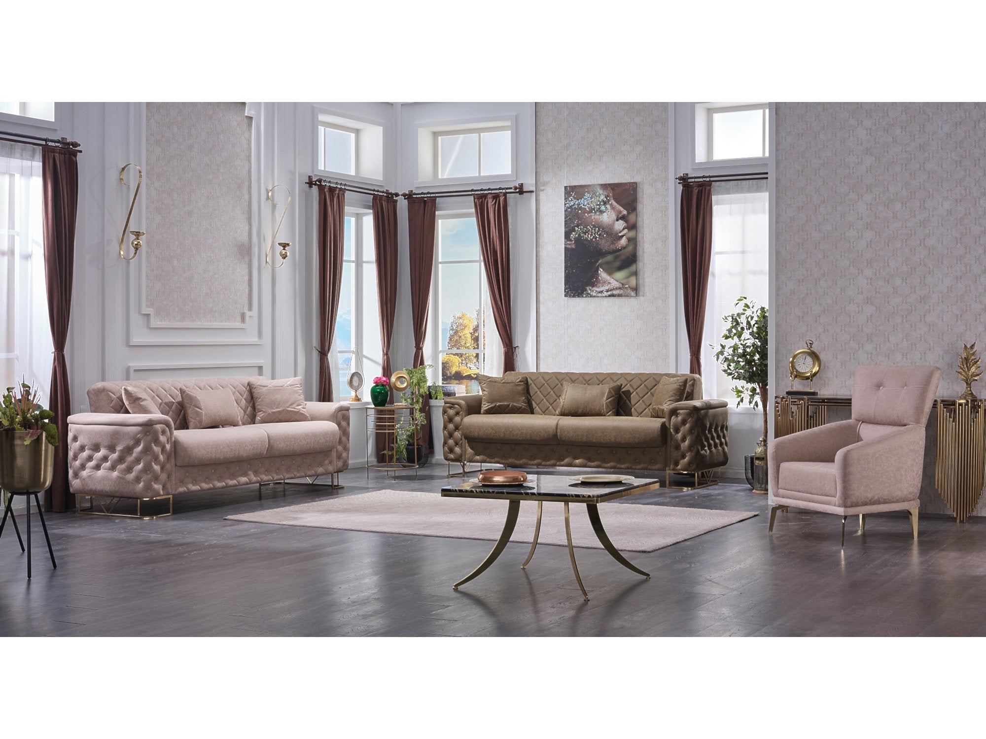 Venüs Convertible Livingroom Set (2 Sofa & 2 Chair)