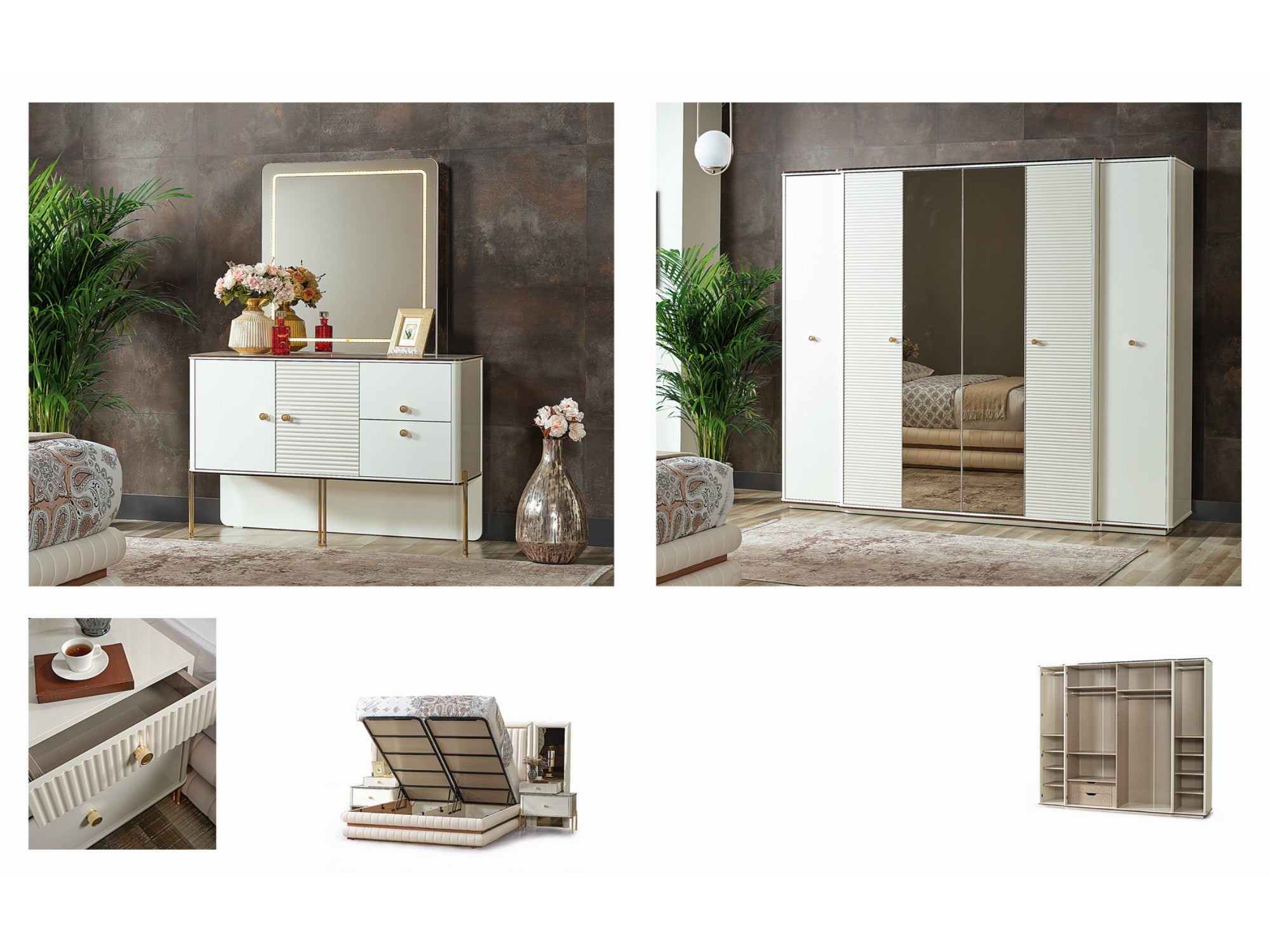 Zumrut Storage Bed With Headboard and Side Panel