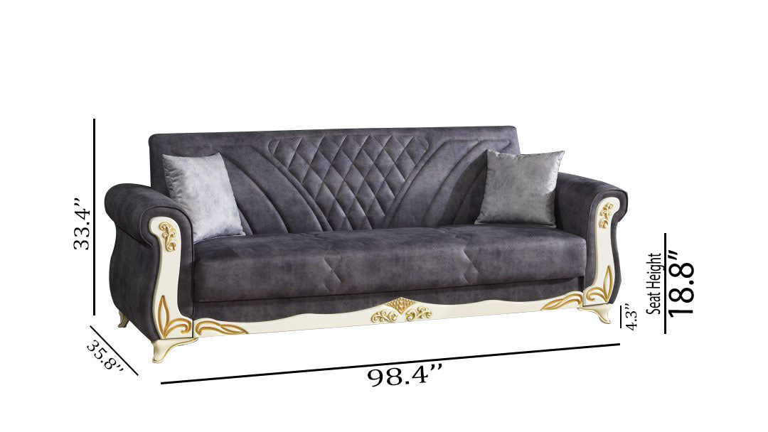 Asos Convertible Sofa Evon Anthracite