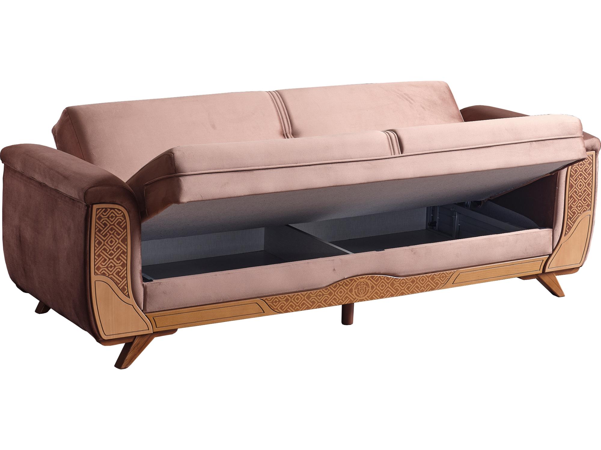 Alyans Convertible Livingroom (1 Sofa & 1 Loveseat & 1 Chair) Brown