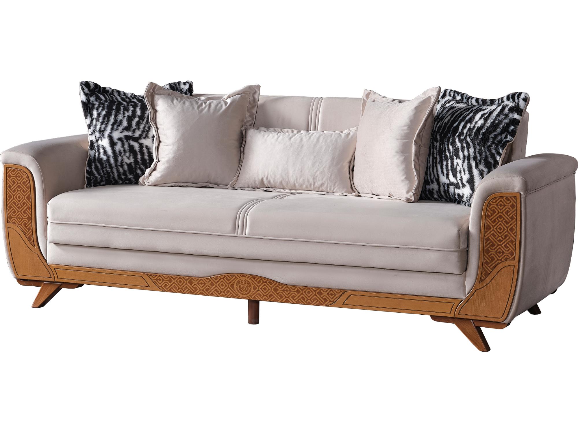 Alyans Convertible Livingroom (1 Sofa & 1 Loveseat ) Cream