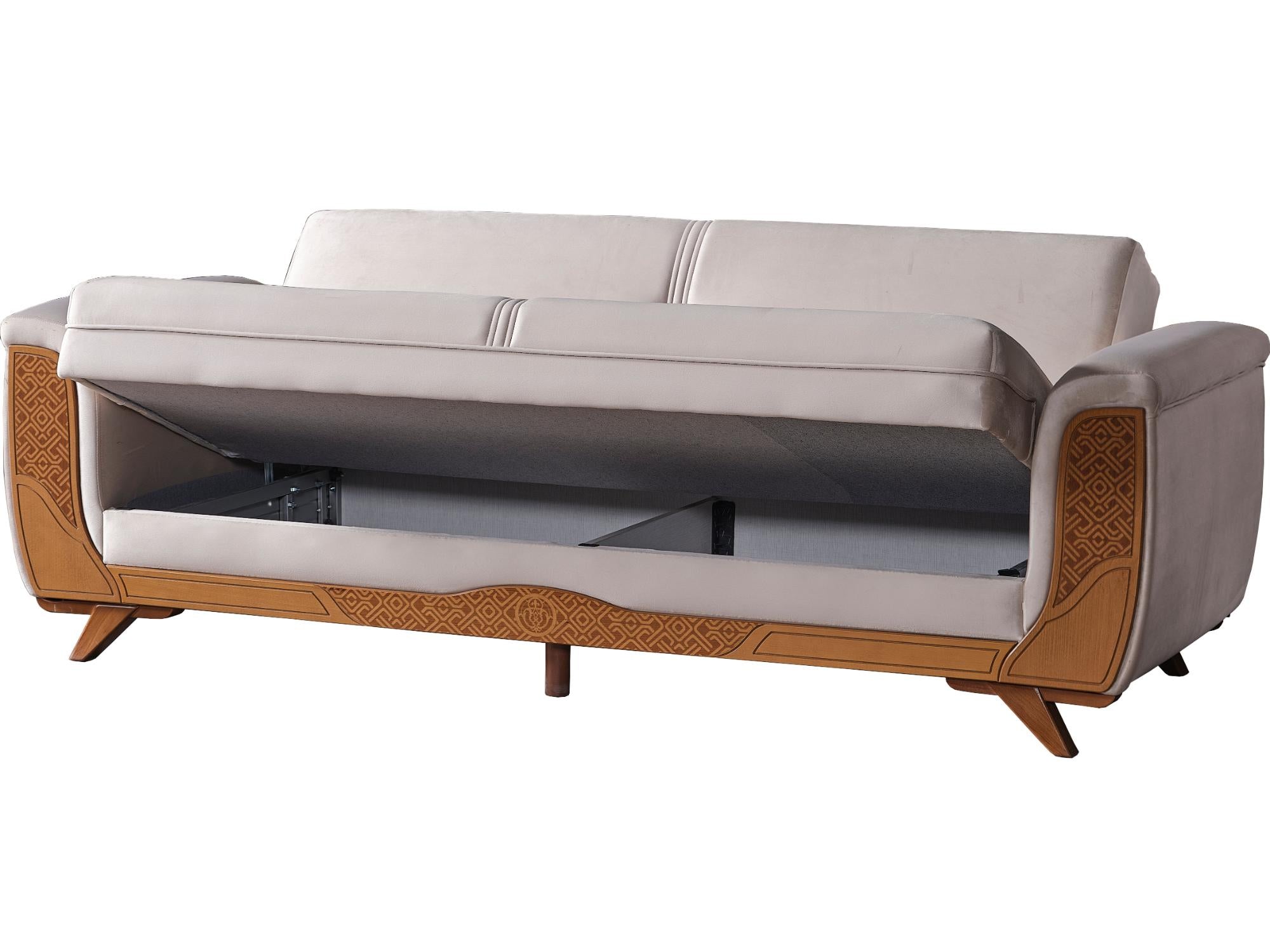 Alyans Convertible Livingroom (1 Sofa & 1 Loveseat ) Cream