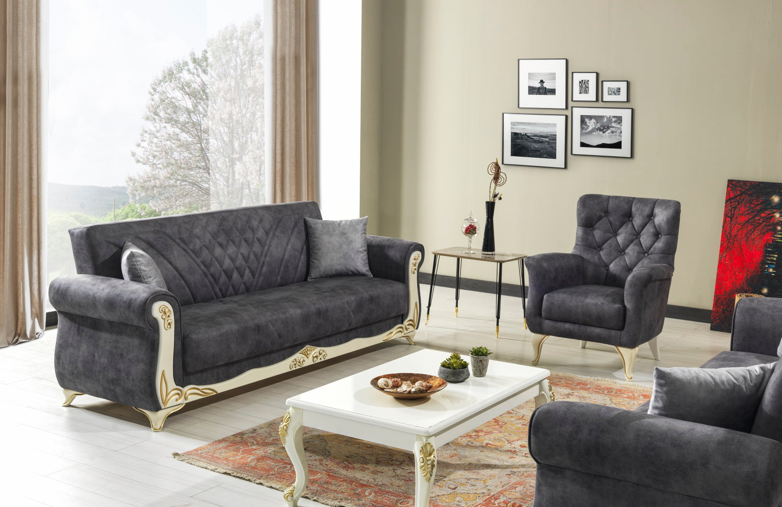 Asos Convertible Sofa Evon Anthracite