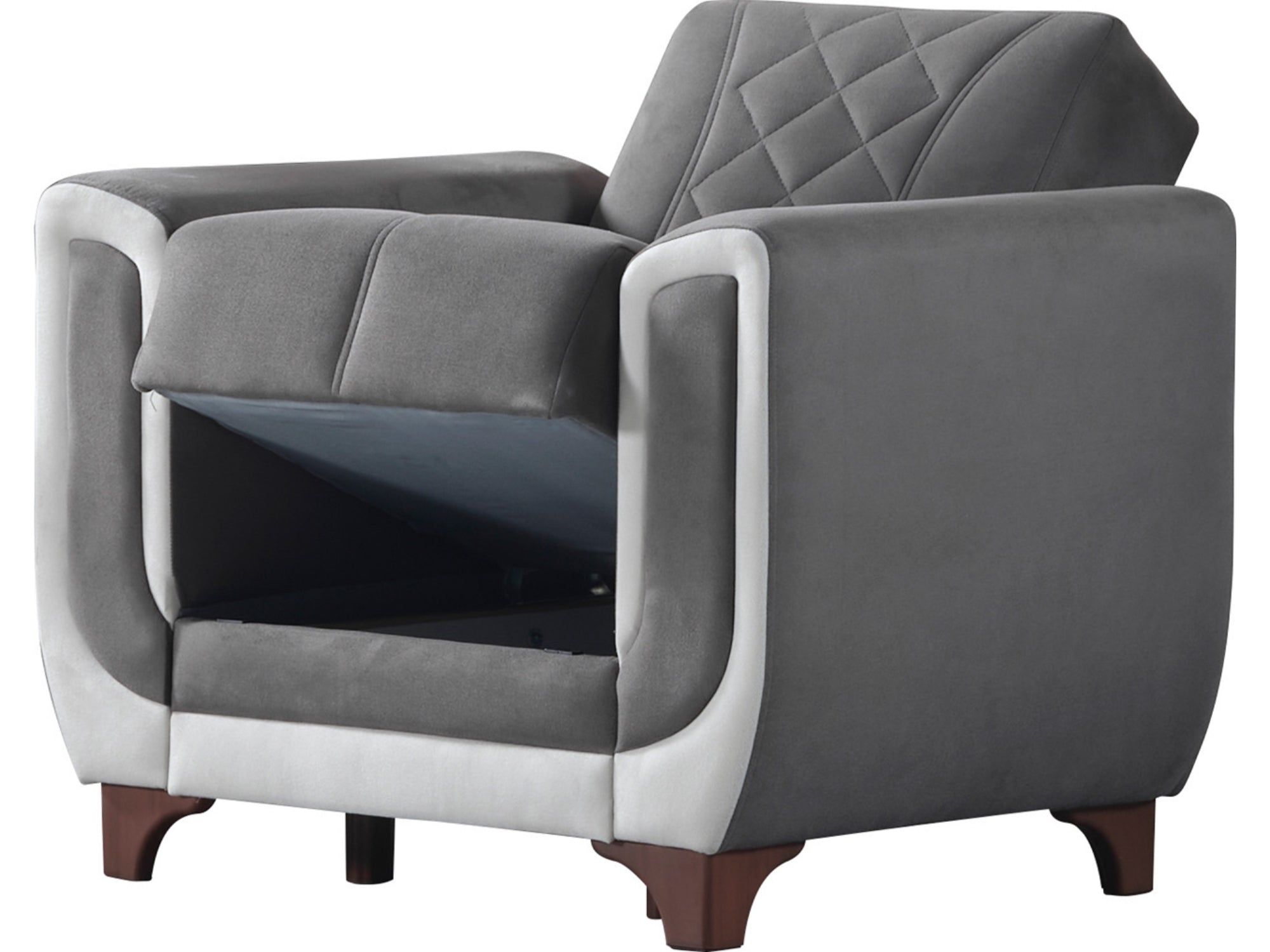 Berre Convertible Livingroom (2 Sofa & 2 Chair) Grey
