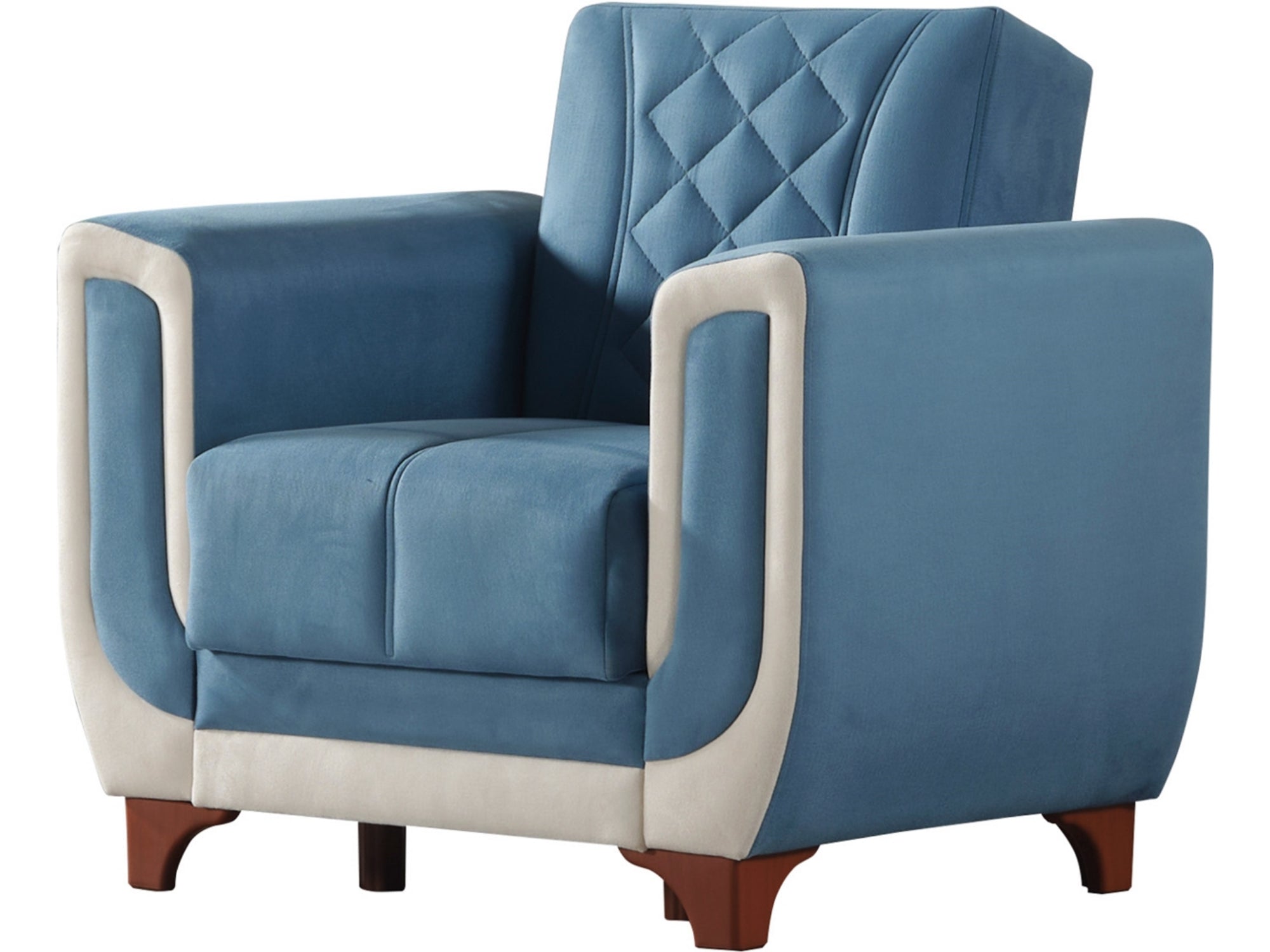 Berre Convertible Livingroom (2 Sofa & 2 Chair) Blue