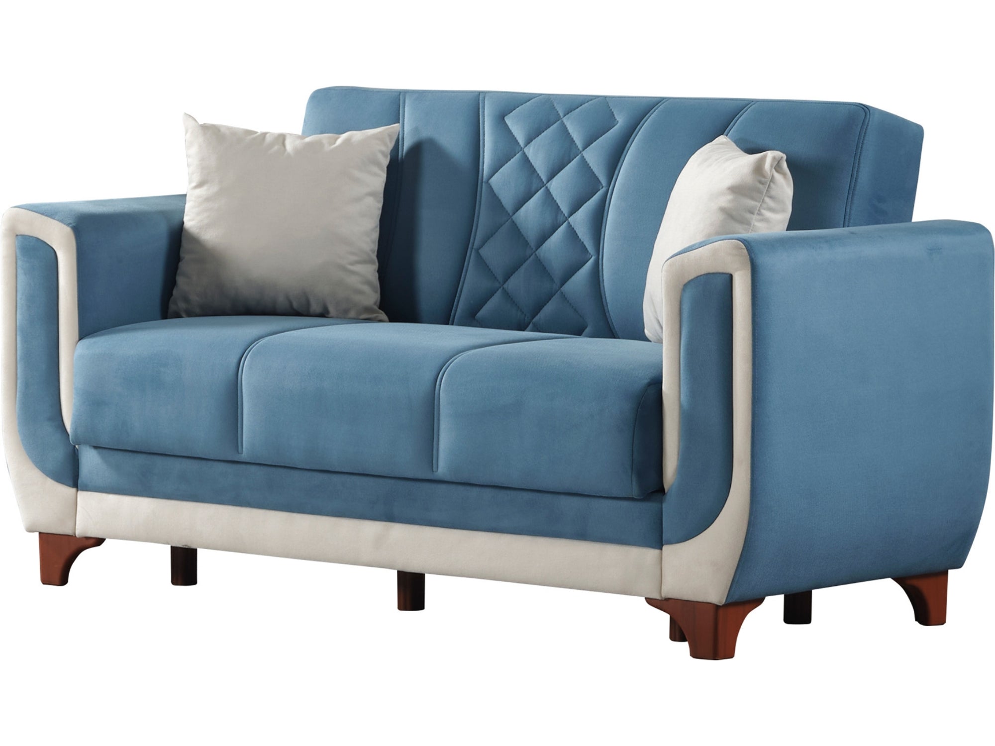 Berre Convertible Livingroom (2 Sofa & 2 Chair) Blue