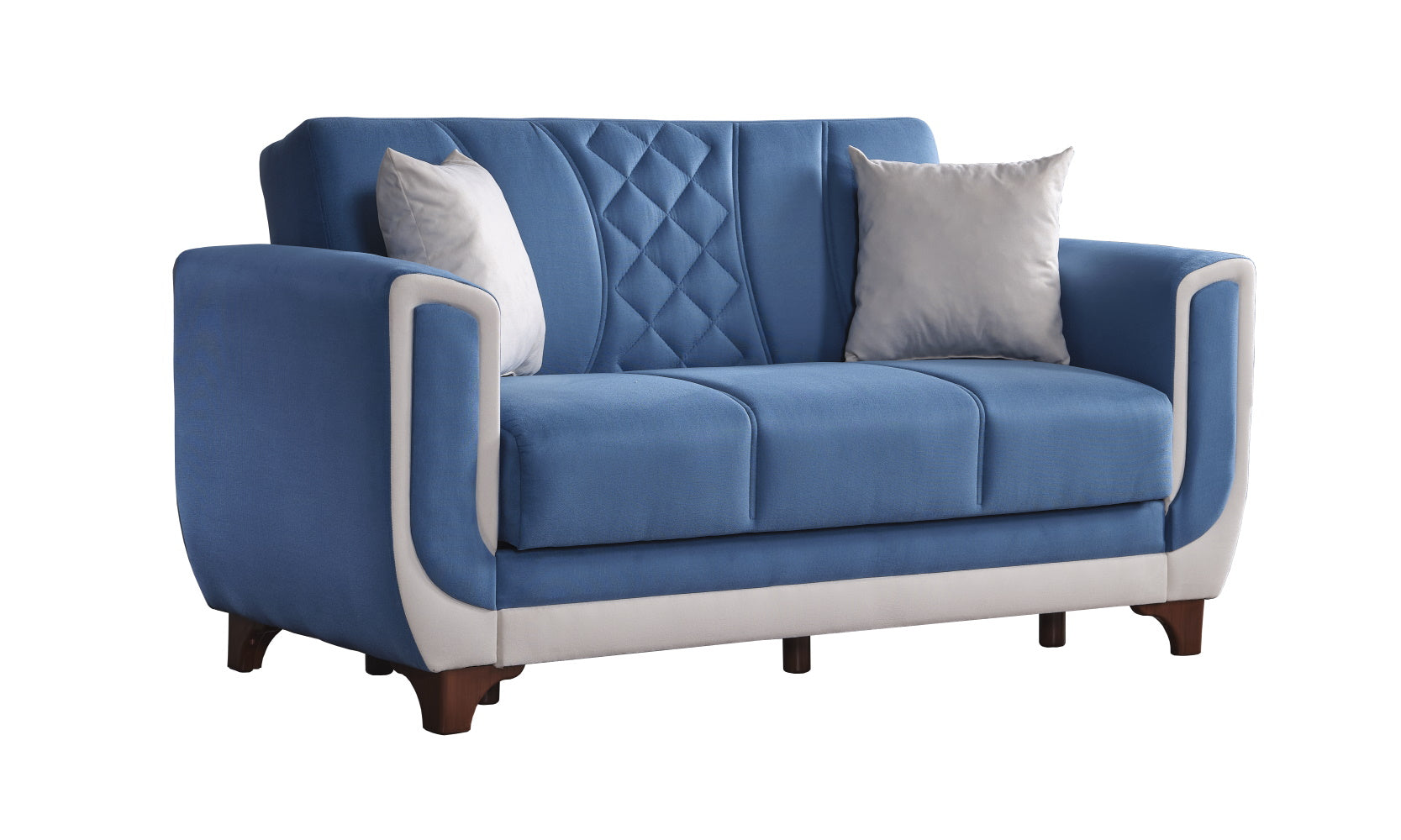 Berre Convertible Livingroom (2 Sofa & 2 Chair) Blue