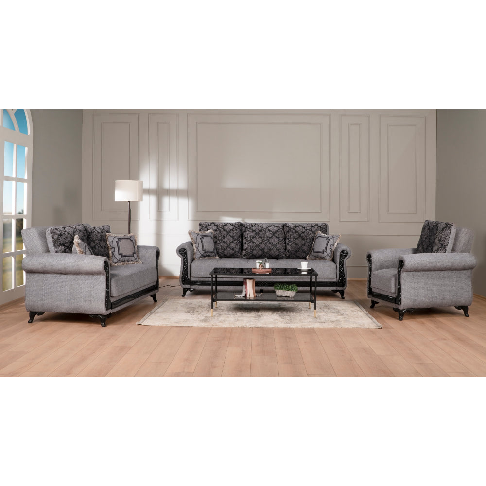Breda Convertible Loveseat Light Grey