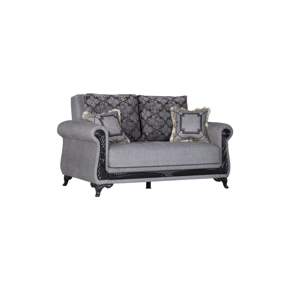 Breda Convertible Loveseat Light Grey