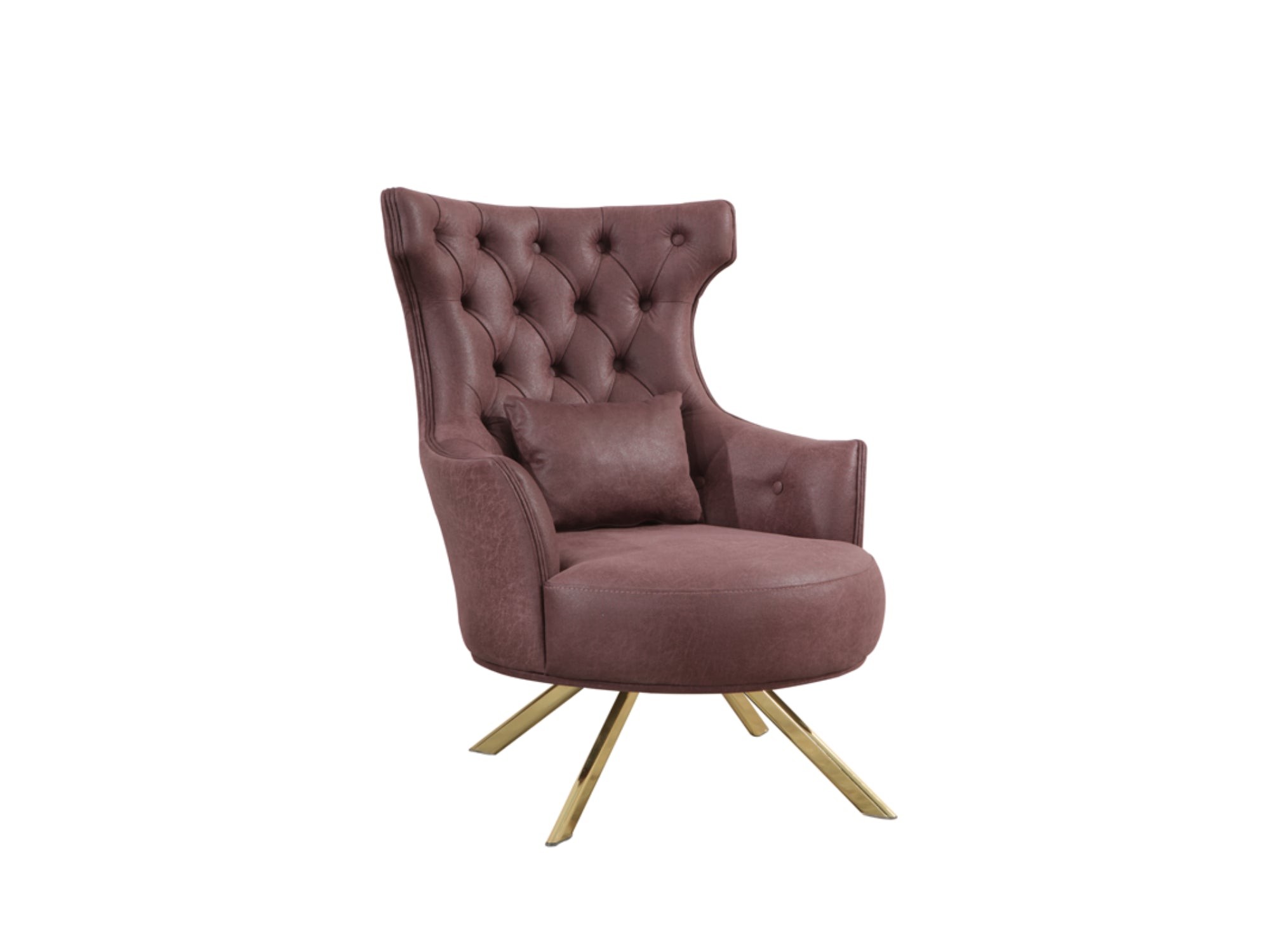 Chess Chair Purple With Gold Legs