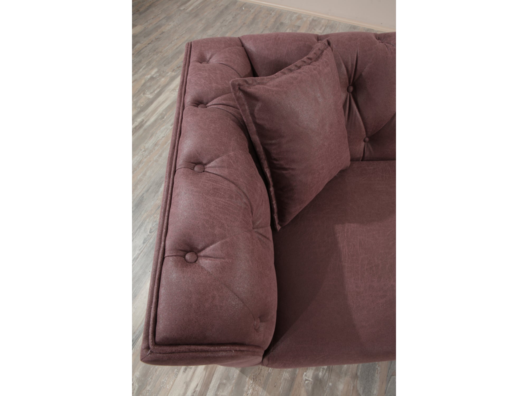 Chess Stationary Livingroom Loveseat Purple With Gold Legs