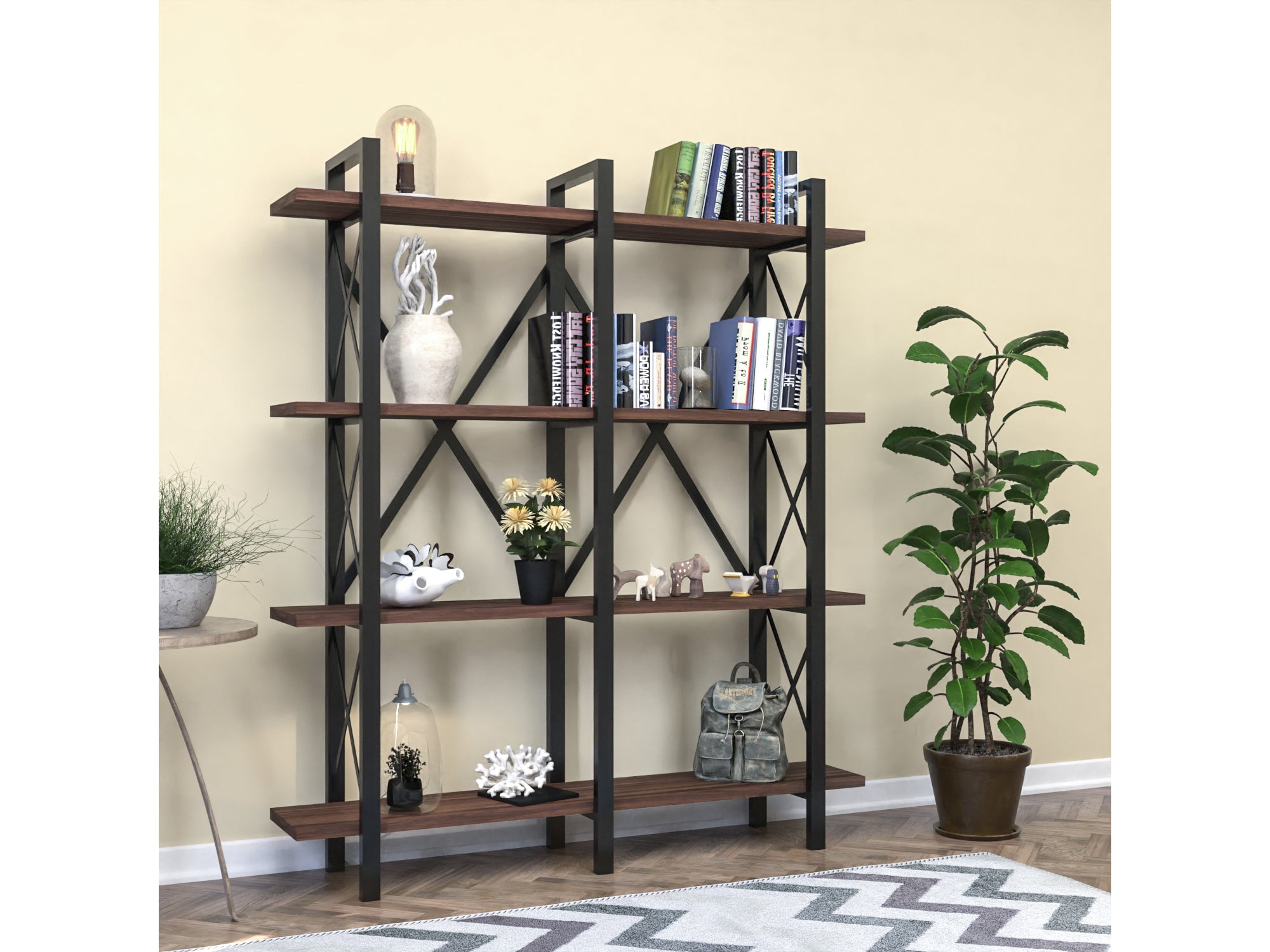 Cunda Bookcase Walnut