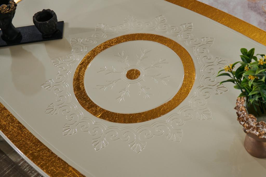 Kardelen Traditional Livingroom (2 Sofa & 2 Chair) Cream