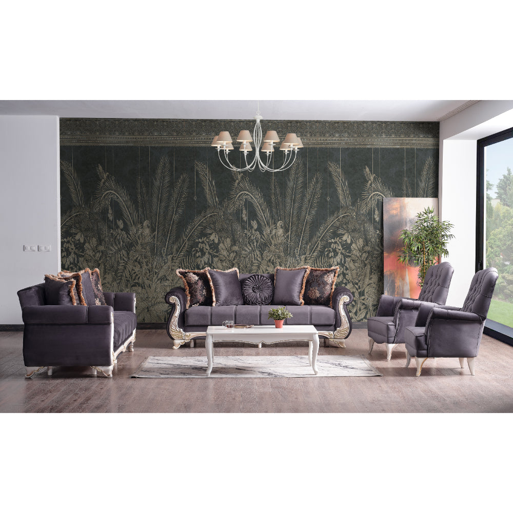 Karizma Convertible Livingroom (2 Sofa & 2 Chair) Anthracite