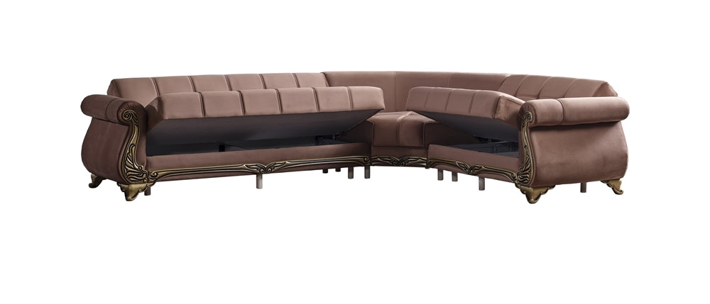 Karizma Convertible Sectional Brown