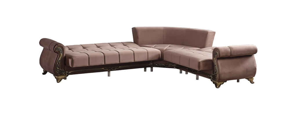 Karizma Convertible Sectional Brown
