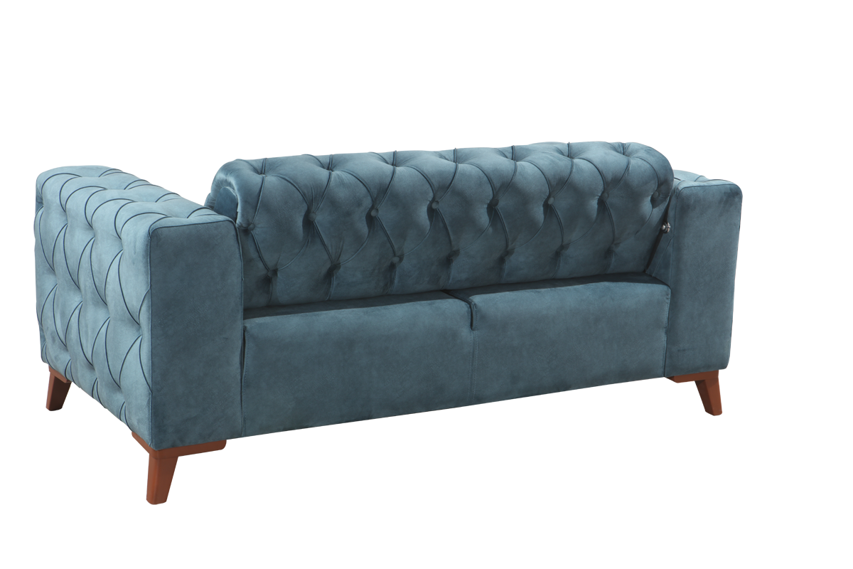 Joza Convertible Livingroom Loveseat Blue