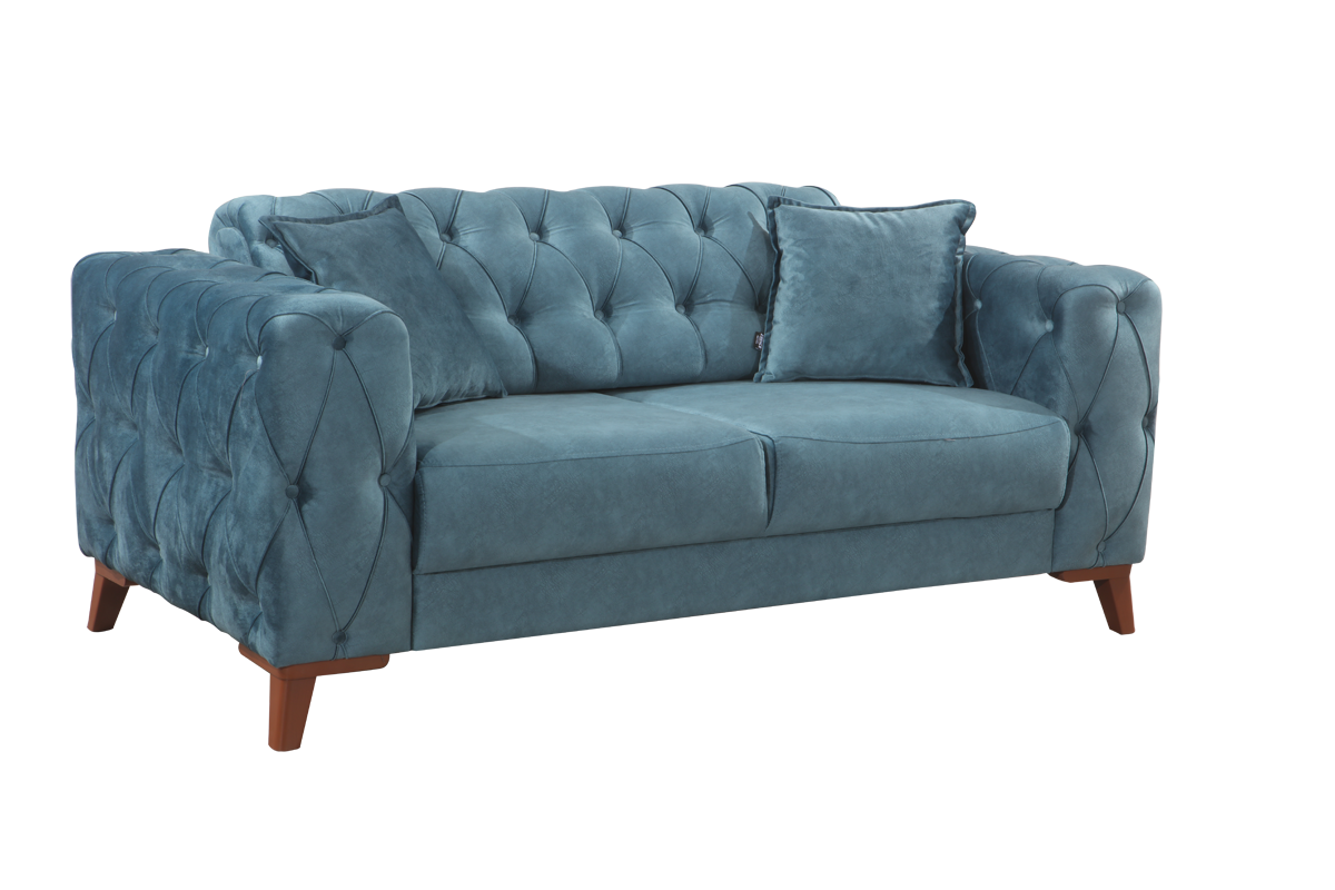 Joza Convertible Livingroom Loveseat Blue