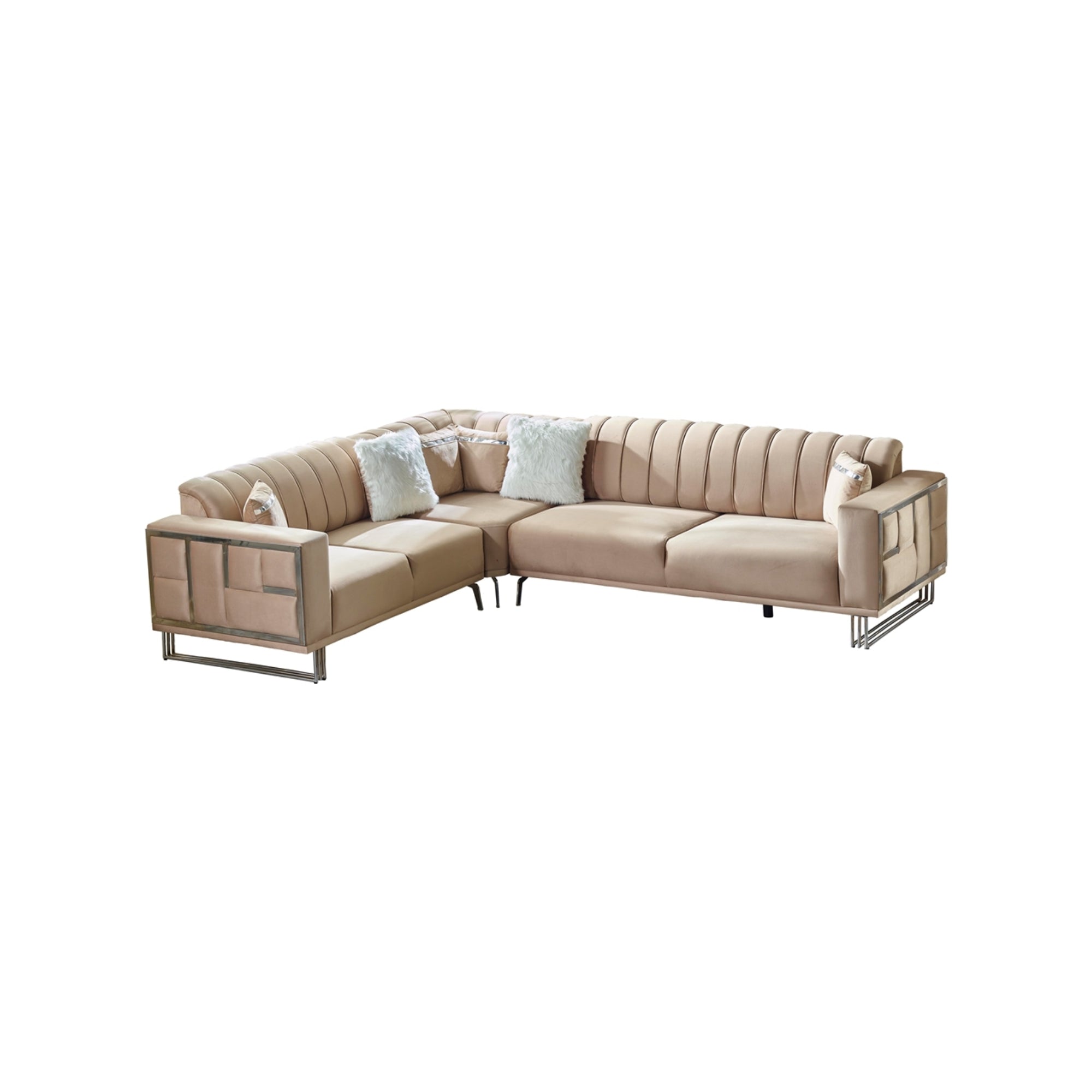 Puzzle Convertible Sectional Cream