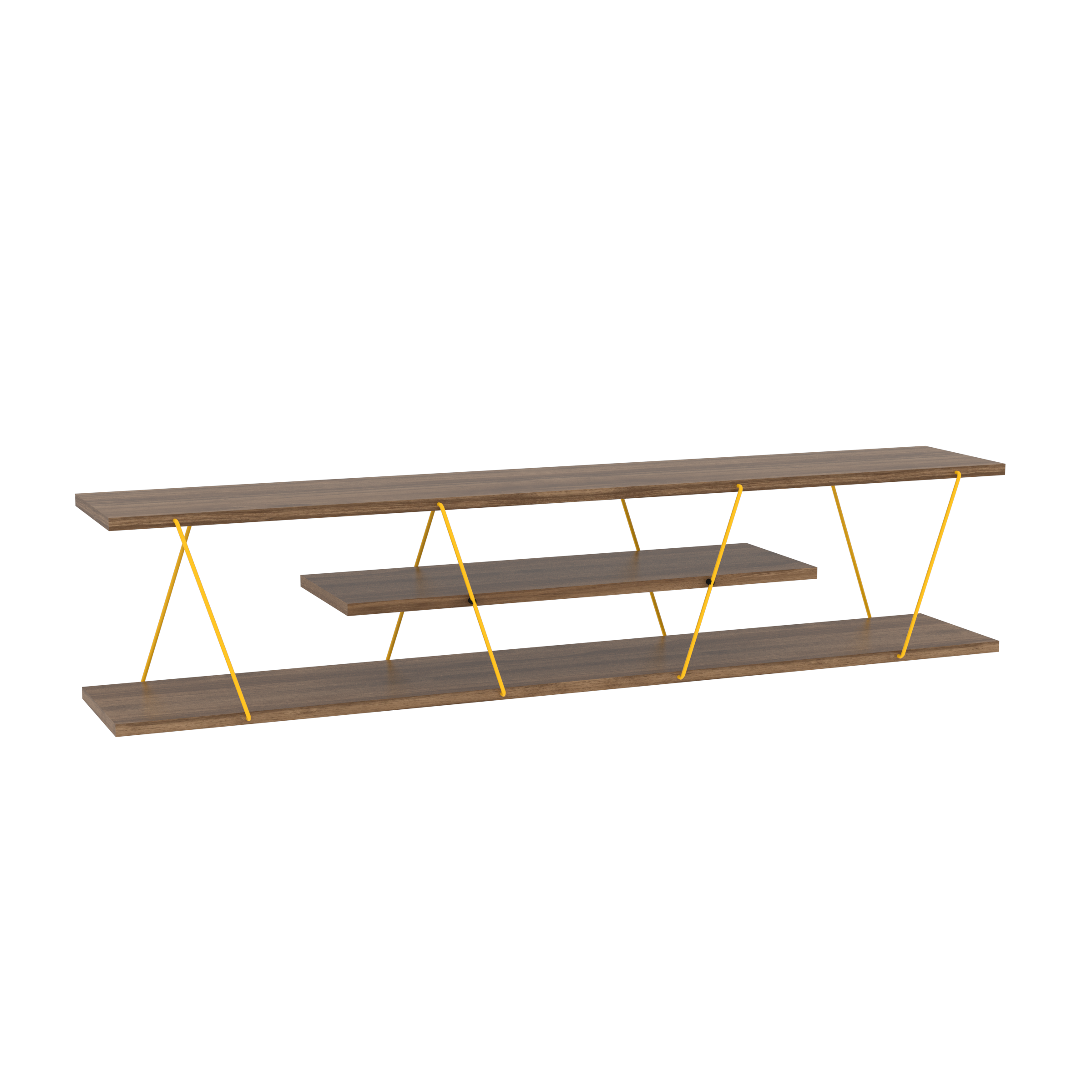 Tars Tv Stand Walnut - Yellow
